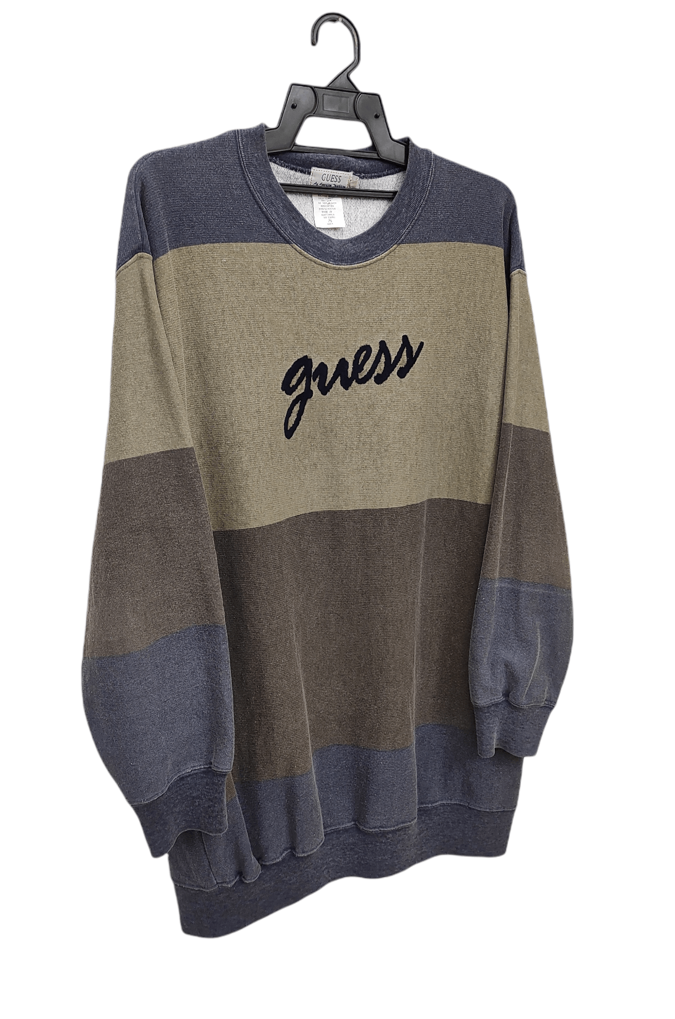 Guess Vtg intarsia embroidered crew neck color block sun faded sw Size US S / EU 44-46 / 1 - 5 Thumbnail
