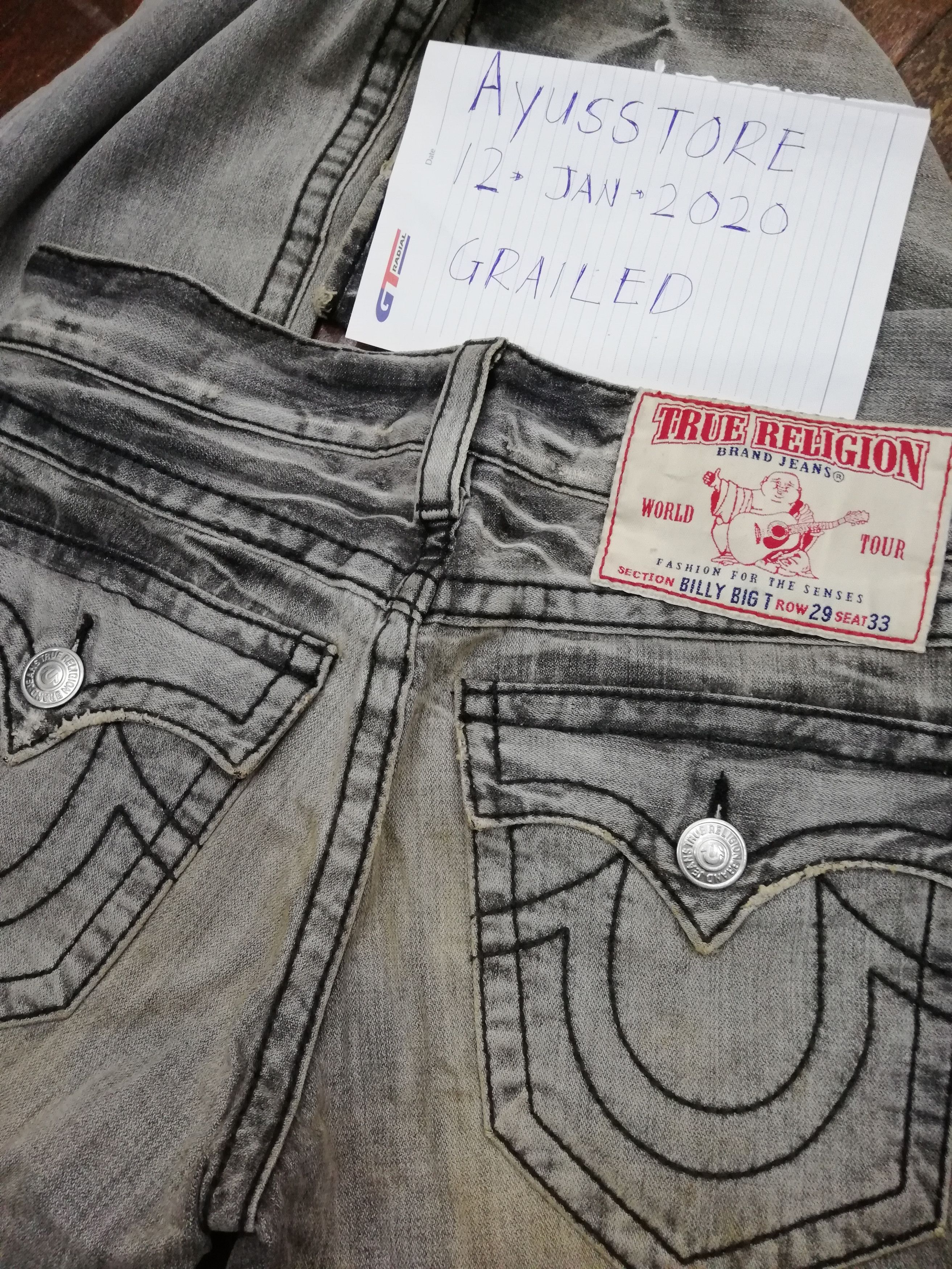 True Religion True Religion Billy Big T Row29 Seat33 Jeans Size US 33 - 1 Thumbnail