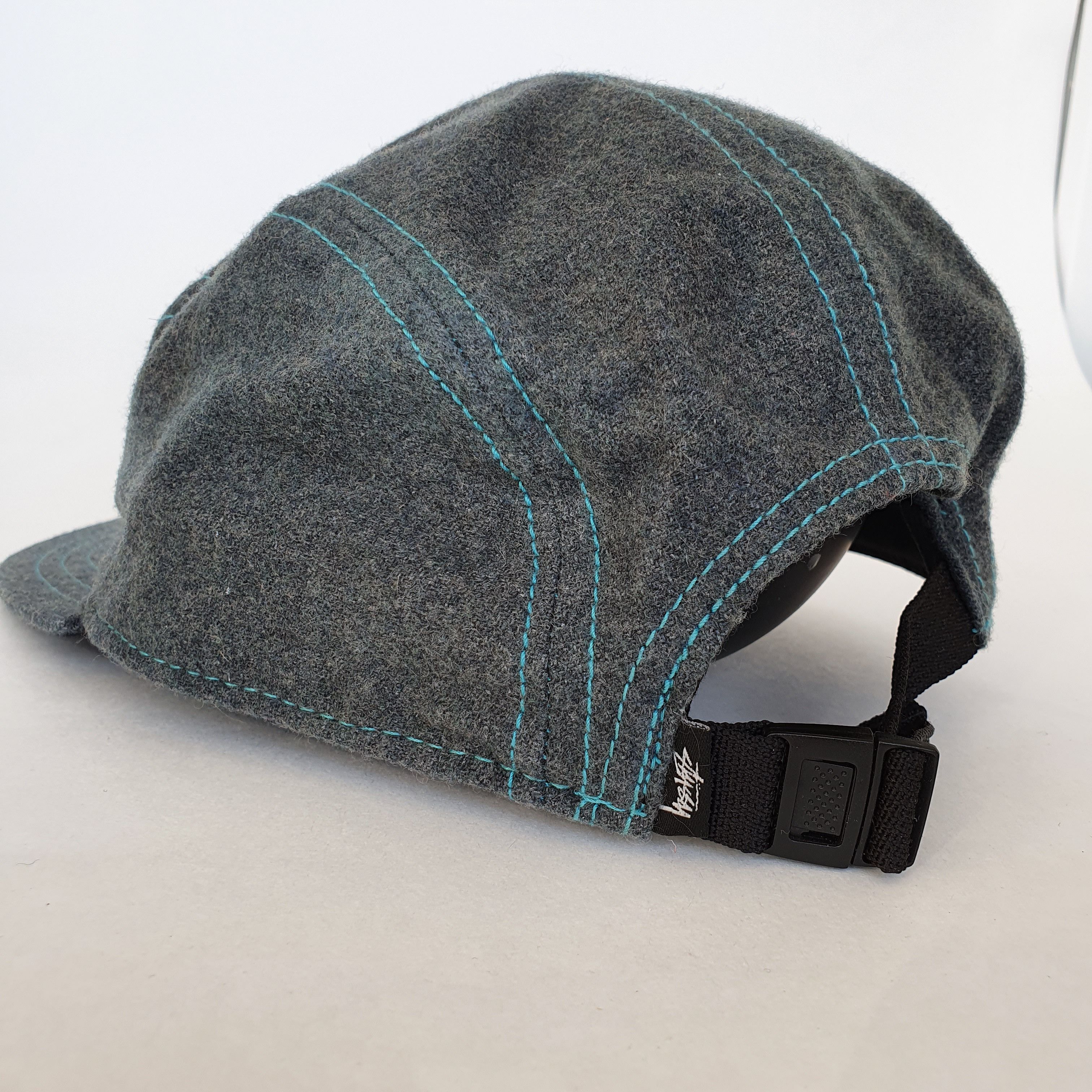 Stussy Rare Vintage Stussy Box Logo 5 panel camp cap wool Size ONE SIZE - 5 Thumbnail