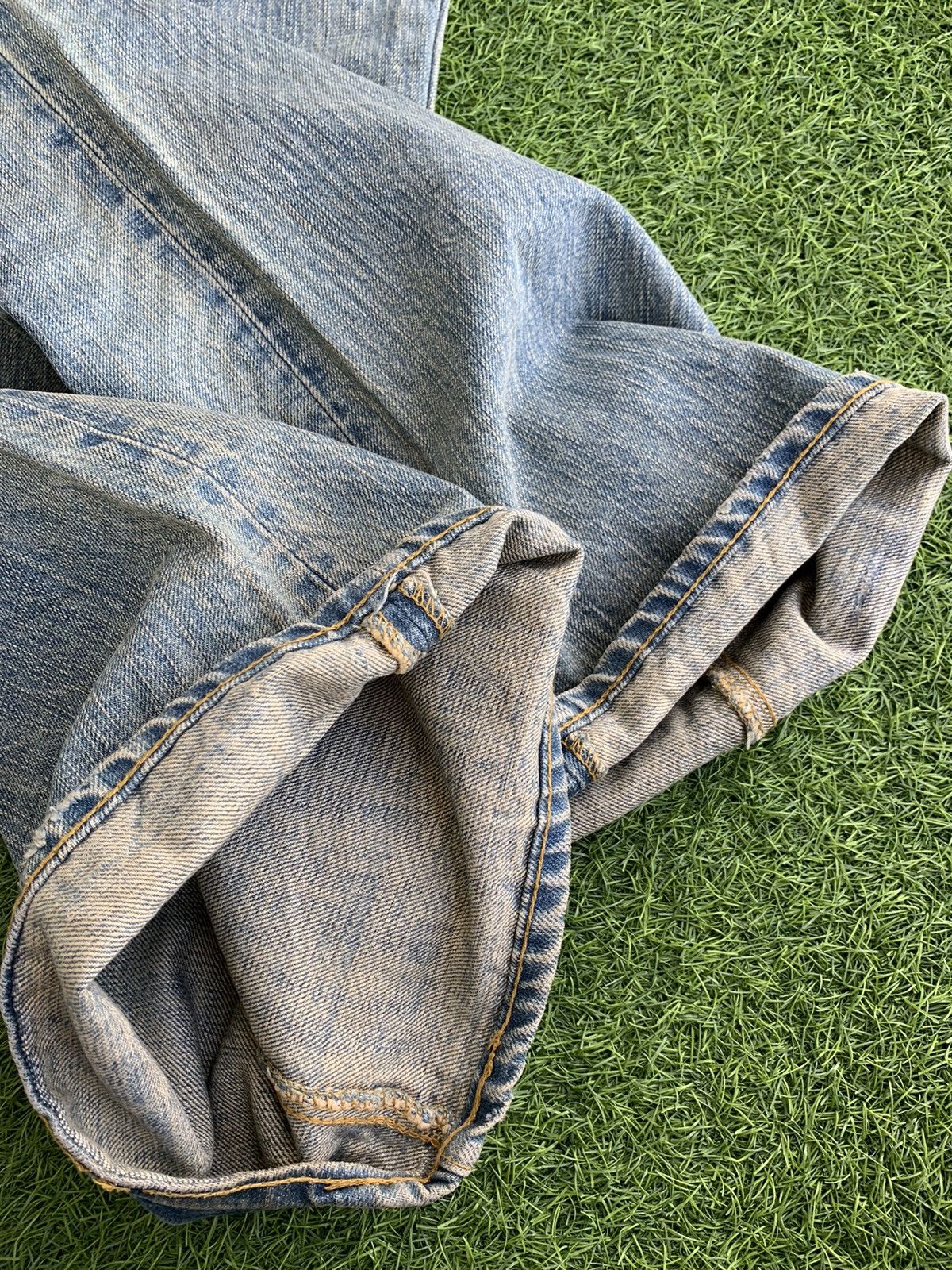 Justin Vintage Justin Original Distressed Patchwork Denim Size US 40 / EU 56 - 12 Thumbnail