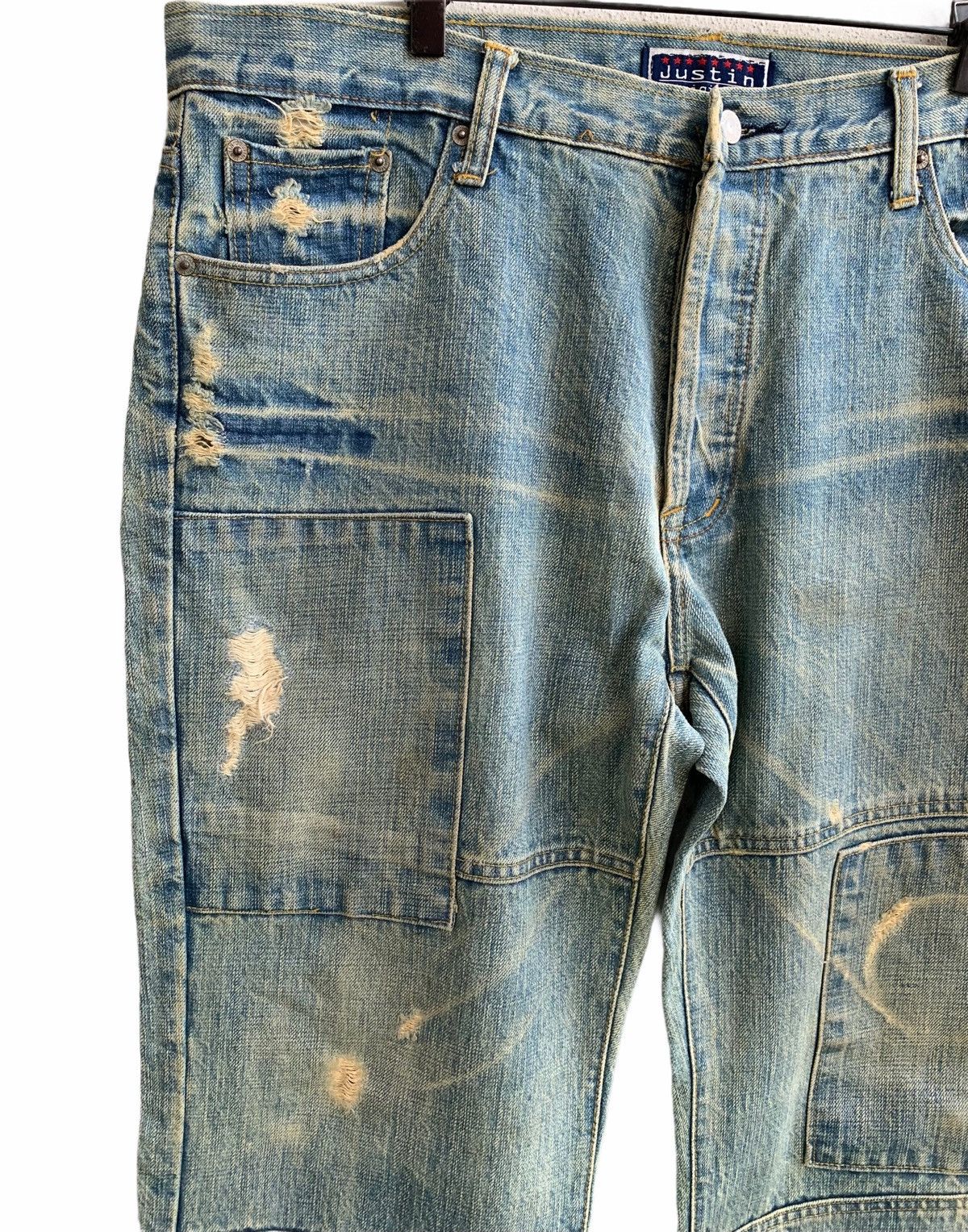 Justin Vintage Justin Original Distressed Patchwork Denim Size US 40 / EU 56 - 6 Thumbnail