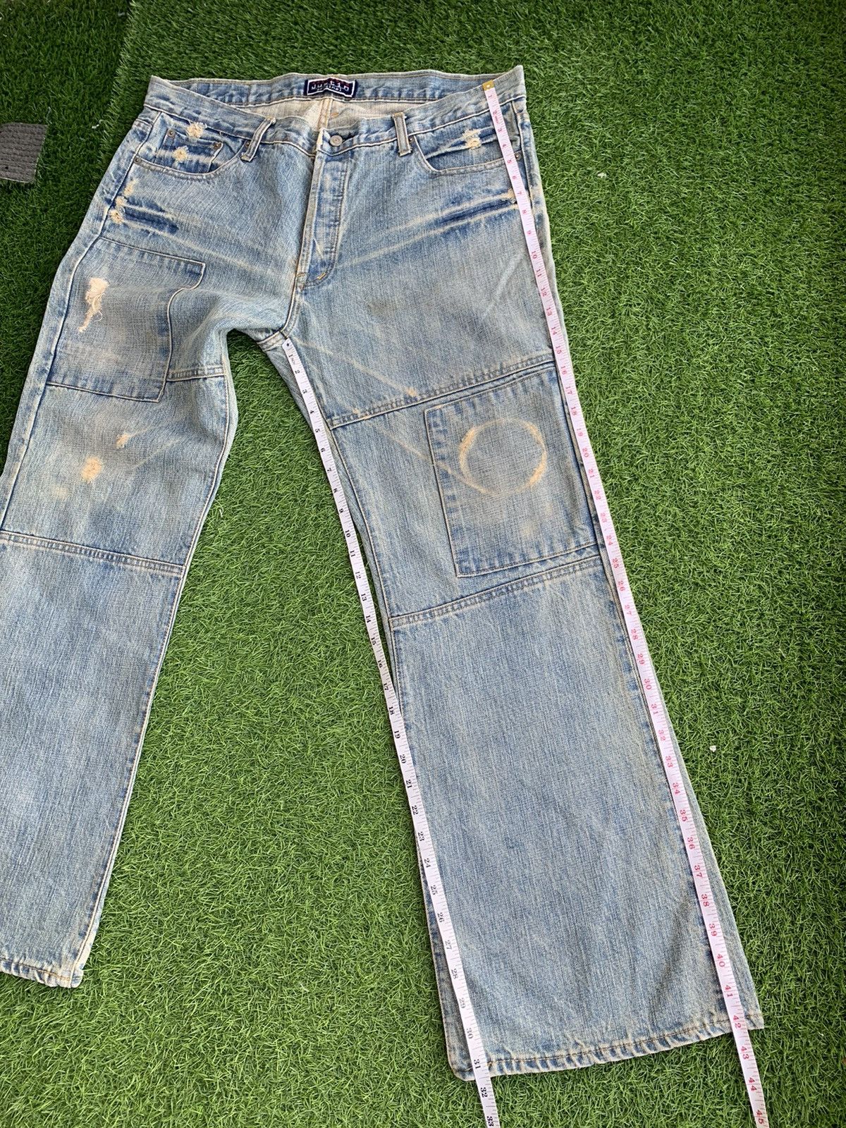 Justin Vintage Justin Original Distressed Patchwork Denim Size US 40 / EU 56 - 19 Thumbnail