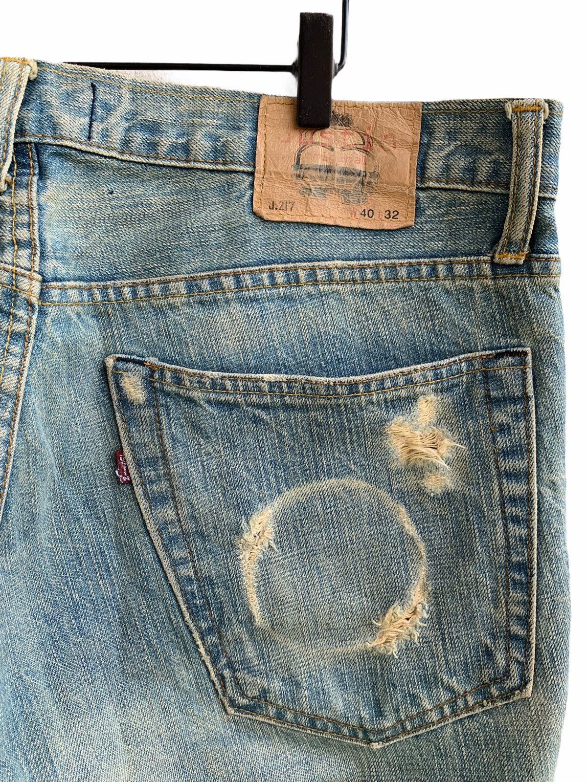 Justin Vintage Justin Original Distressed Patchwork Denim Size US 40 / EU 56 - 9 Thumbnail
