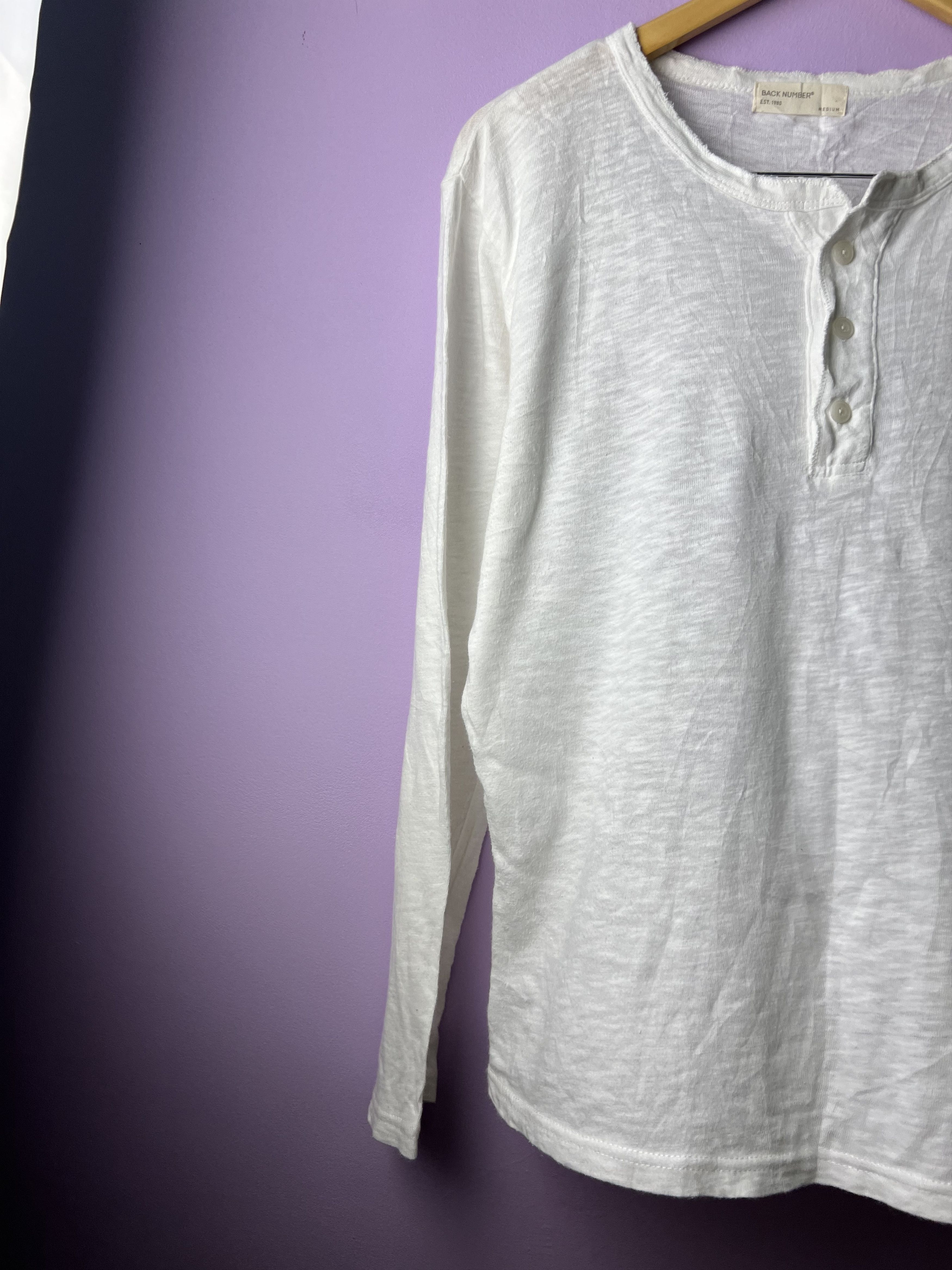 Japanese Brand 🔥Back Number Button LS Tees Size US S / EU 44-46 / 1 - 4 Thumbnail