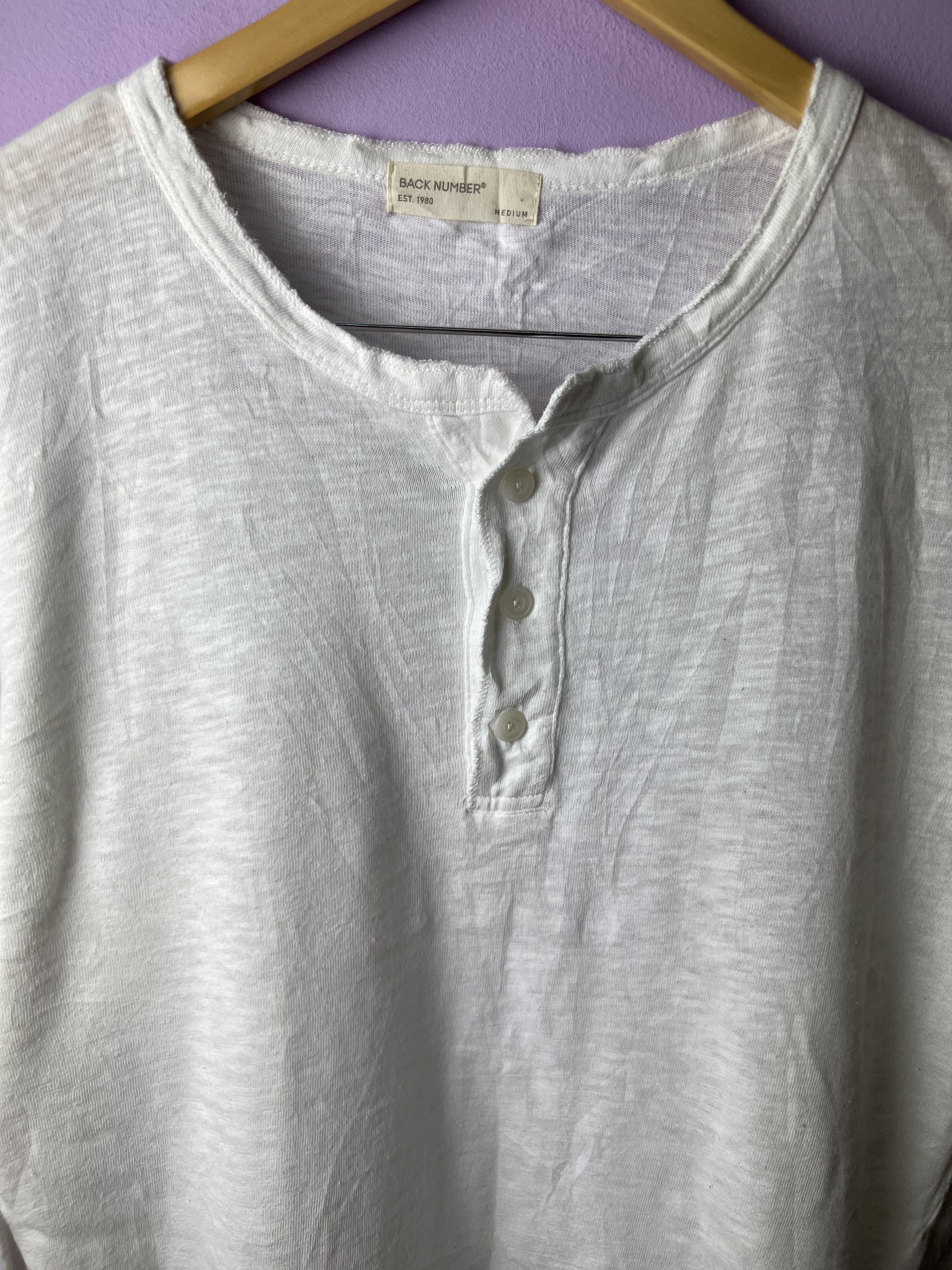 Japanese Brand 🔥Back Number Button LS Tees Size US S / EU 44-46 / 1 - 8 Thumbnail