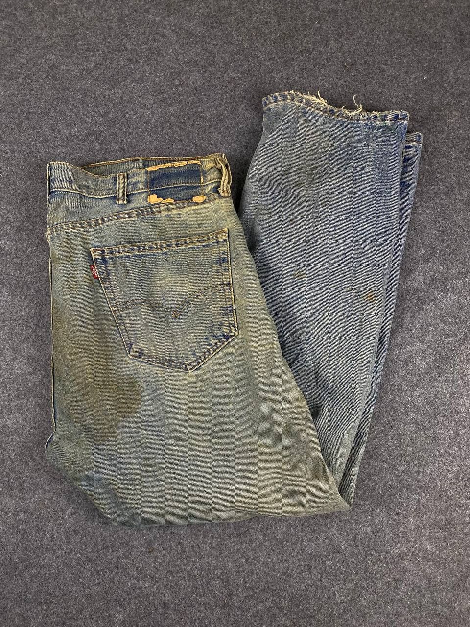 Levi's levis 505 dirty distressed denim Size US 43 - 2 Thumbnail
