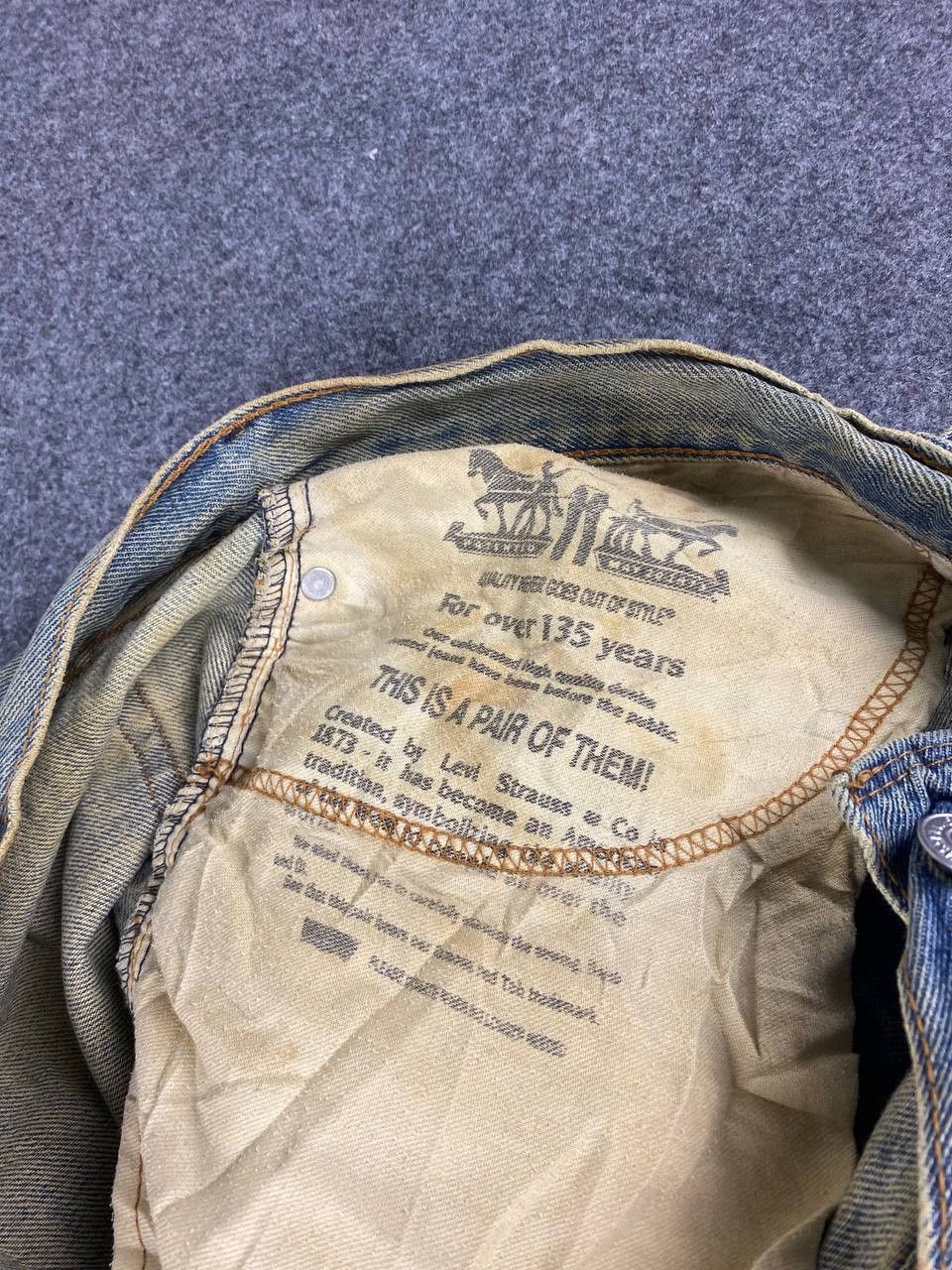 Levi's levis 505 dirty distressed denim Size US 43 - 14 Thumbnail