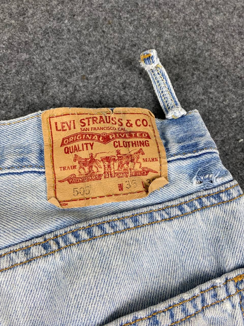 Levi's vintage levis 505 regular fit lightwash denim Size US 36 / EU 52 - 5 Thumbnail