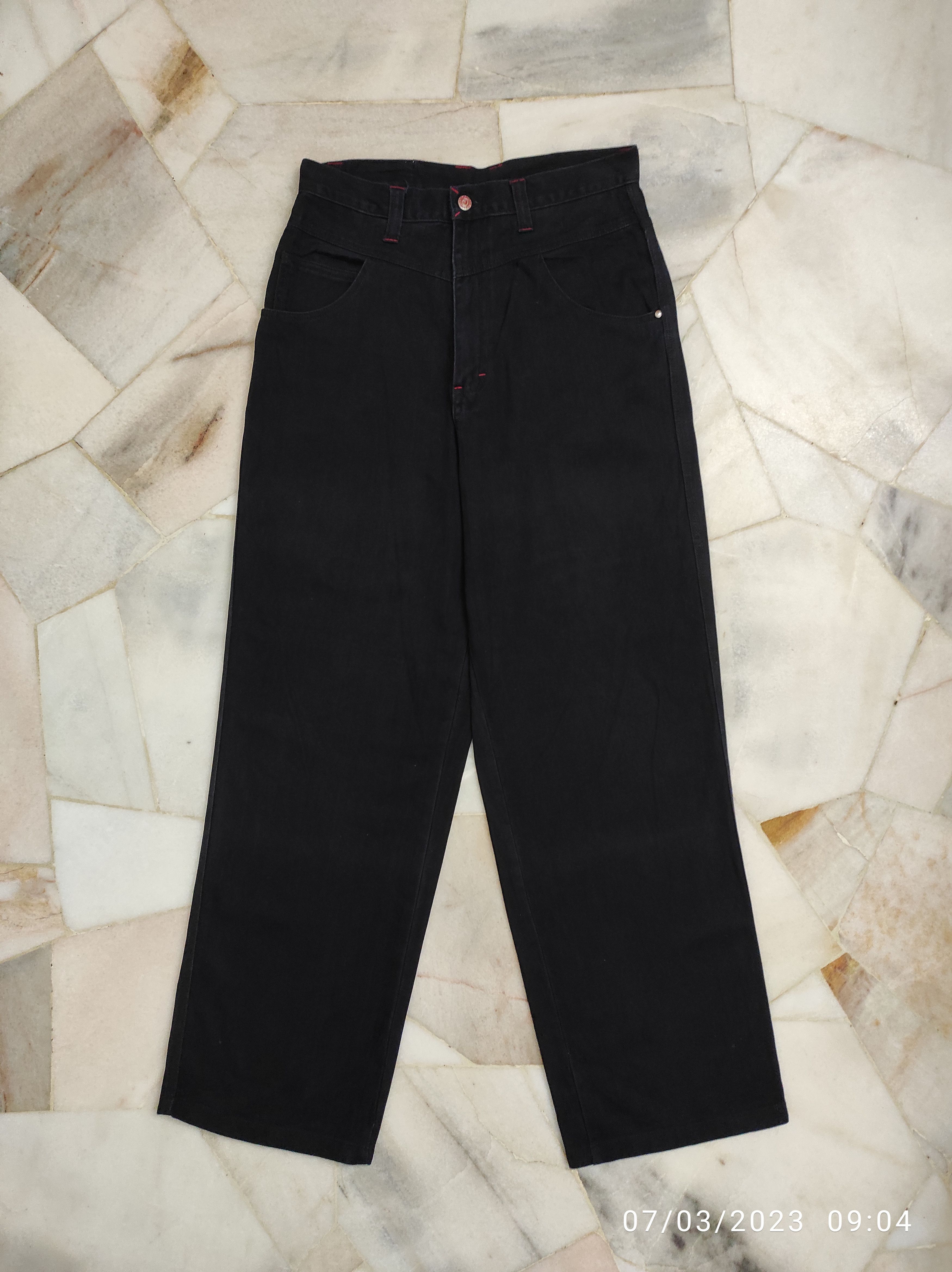 Vision Streetwear Vintage 90's VSW CARPENTER Deck Hip Hop Baggy denim trousers Size US 31 - 12 Thumbnail