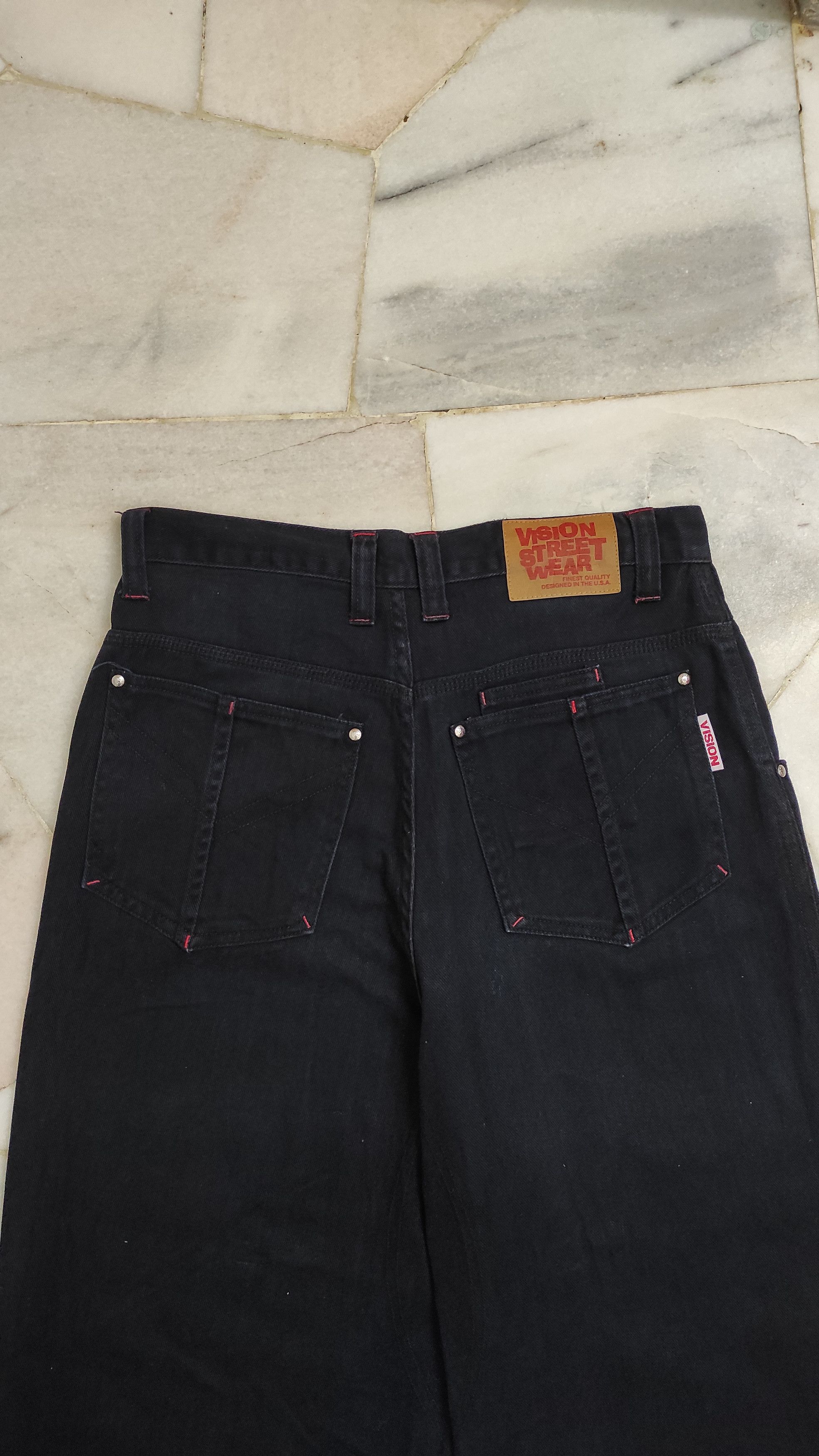 Vision Streetwear Vintage 90's VSW CARPENTER Deck Hip Hop Baggy denim trousers Size US 31 - 9 Thumbnail