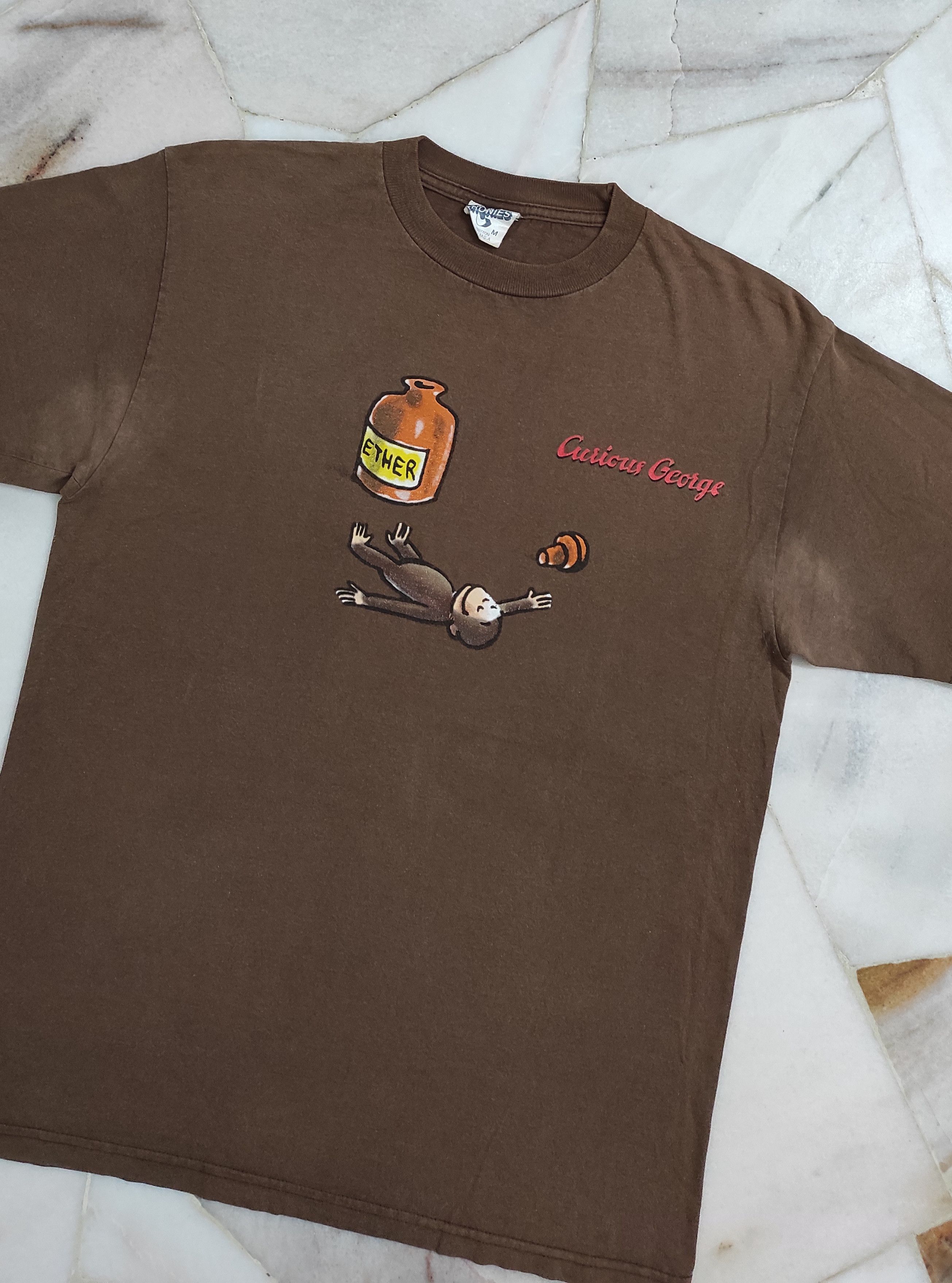 Vintage Vintage 1995 Curious George "Ether" T Shirt Cronies tag rare Size US M / EU 48-50 / 2 - 5 Thumbnail