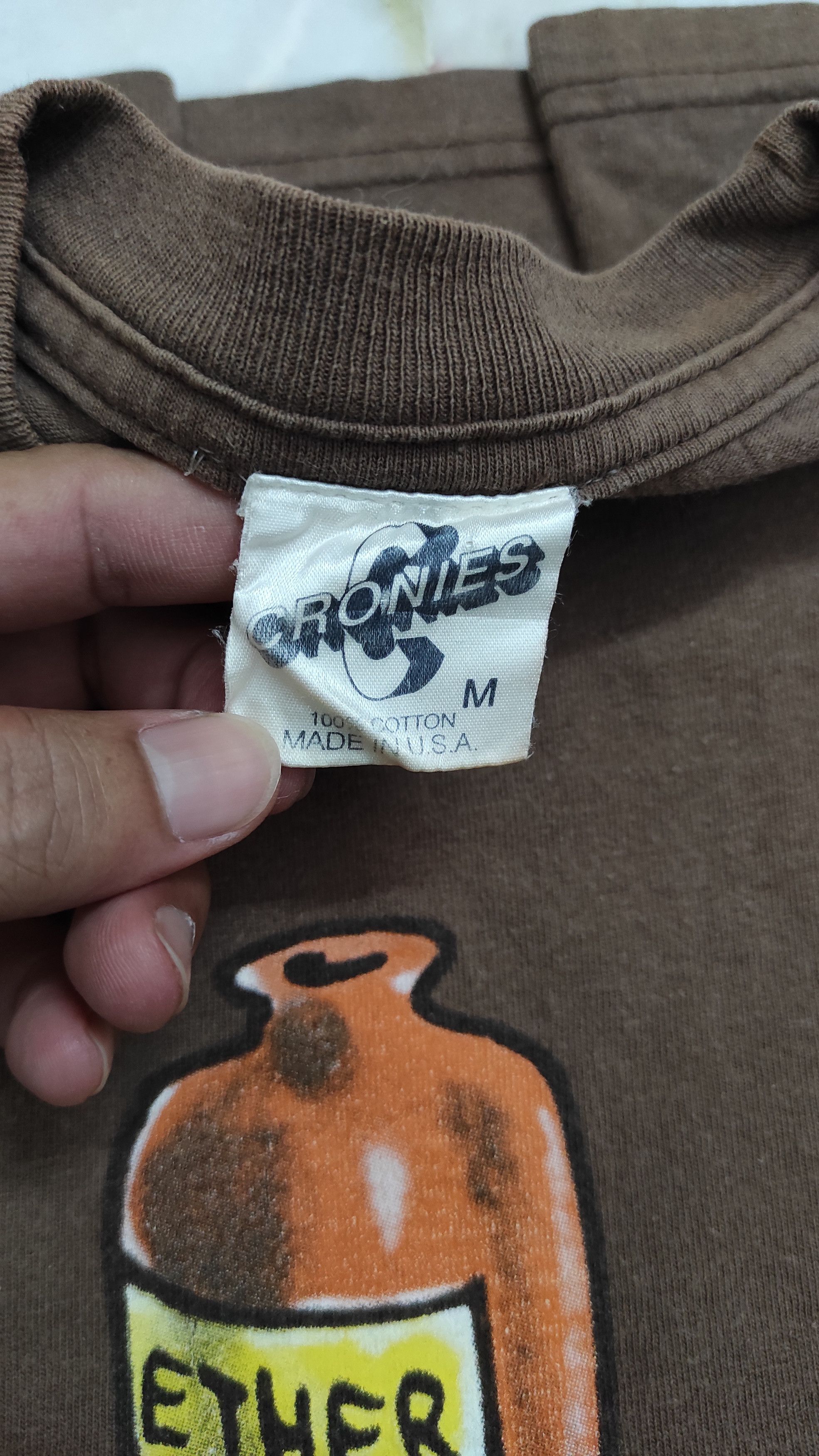 Vintage Vintage 1995 Curious George "Ether" T Shirt Cronies tag rare Size US M / EU 48-50 / 2 - 3 Thumbnail