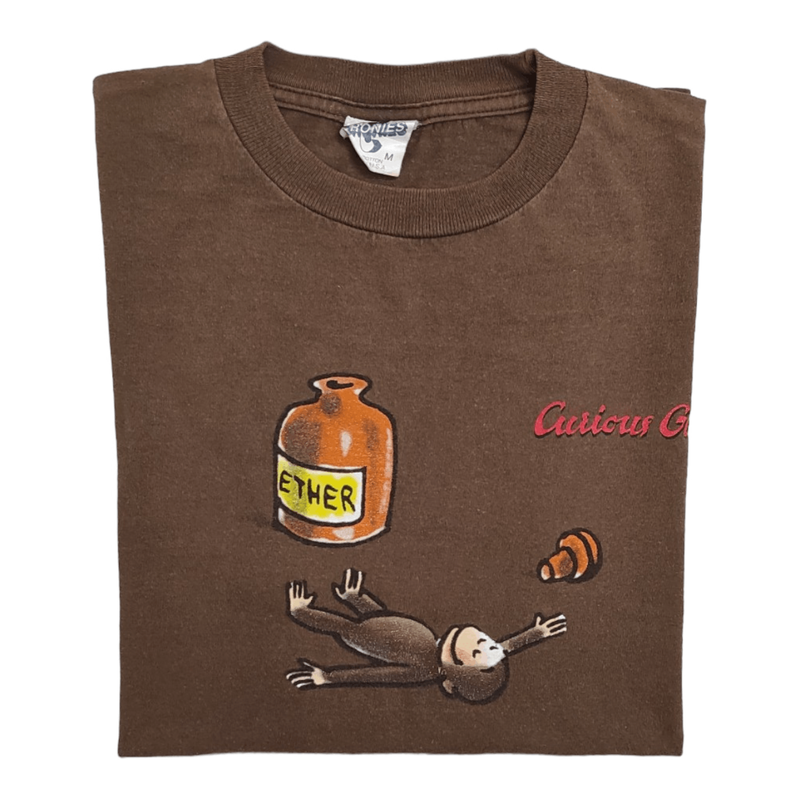 Vintage Vintage 1995 Curious George "Ether" T Shirt Cronies tag rare Size US M / EU 48-50 / 2 - 7 Thumbnail