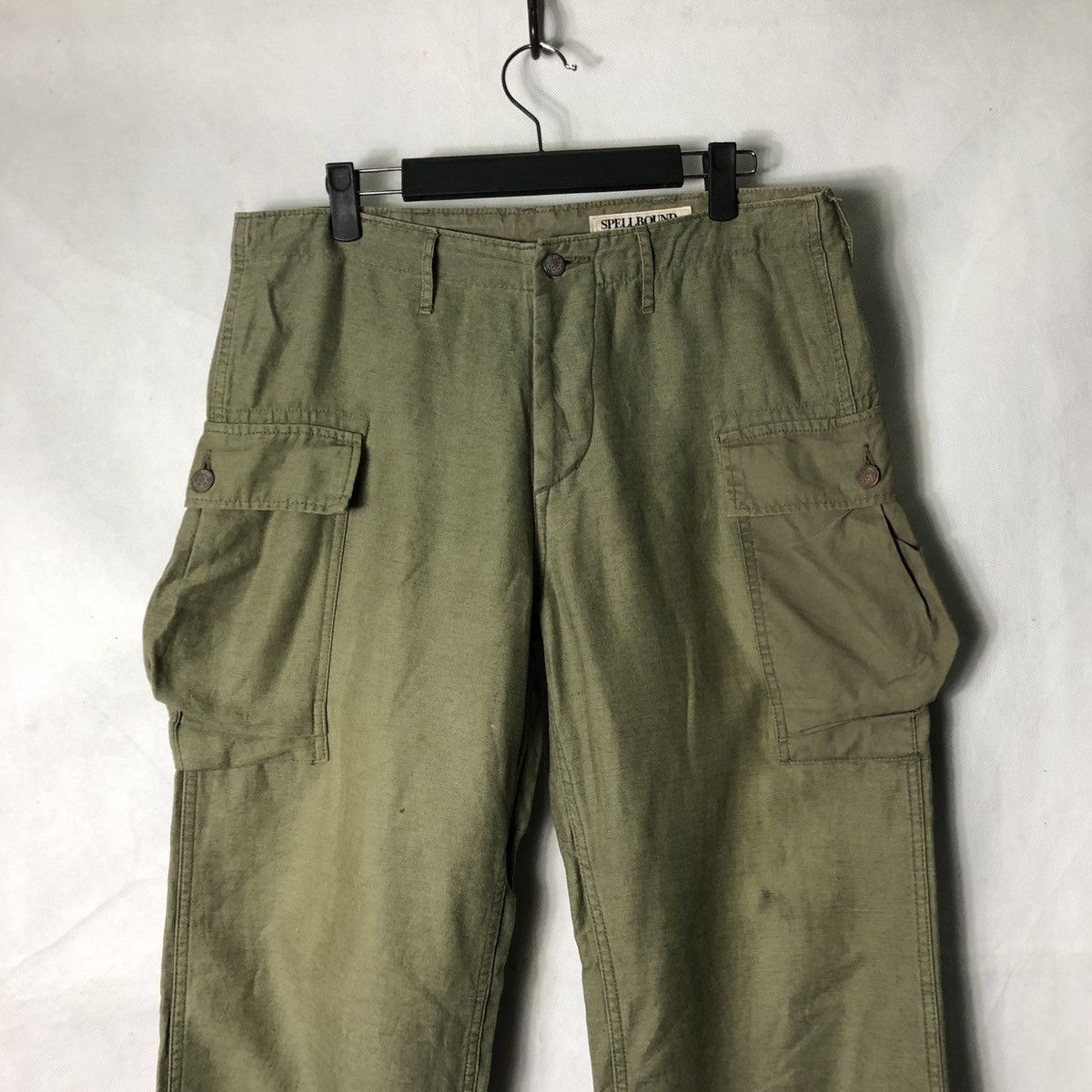 Japanese Brand Spellbound 13 Star Olive Tactical Cargo Fatigue Pant Size US 32 / EU 48 - 3 Thumbnail