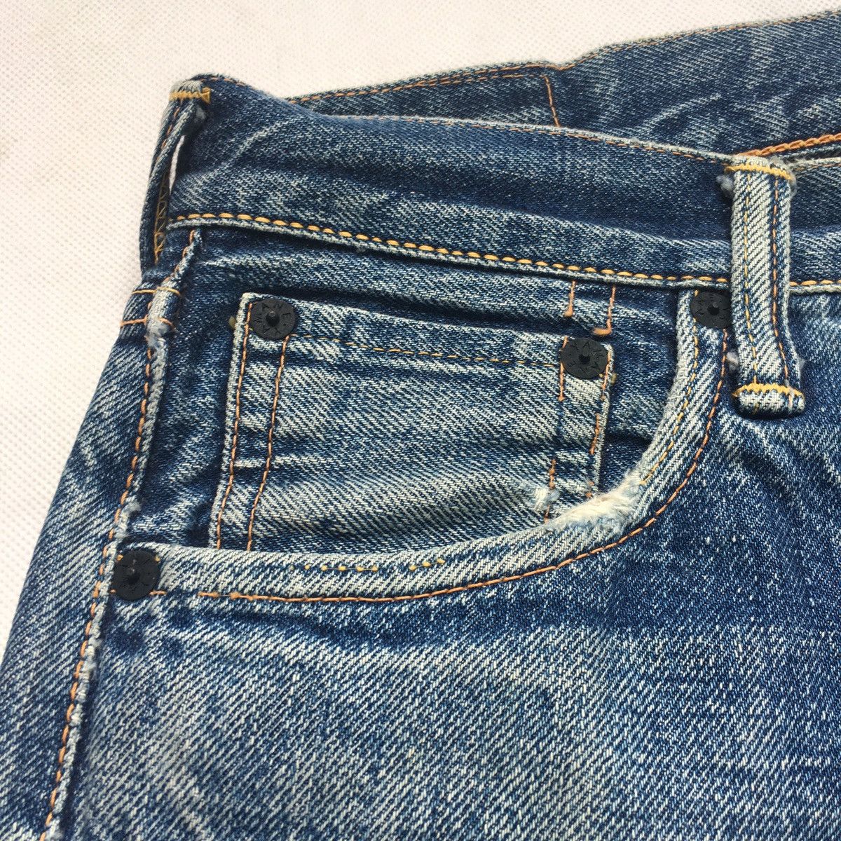 Evisu Vintage Evisu Special Japan Selvedge Distressed Faded Denim Size US 30 / EU 46 - 6 Thumbnail