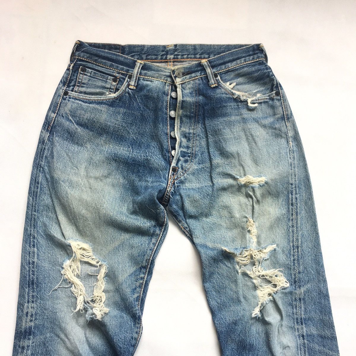 Evisu Vintage Evisu Special Japan Selvedge Distressed Faded Denim Size US 30 / EU 46 - 3 Thumbnail