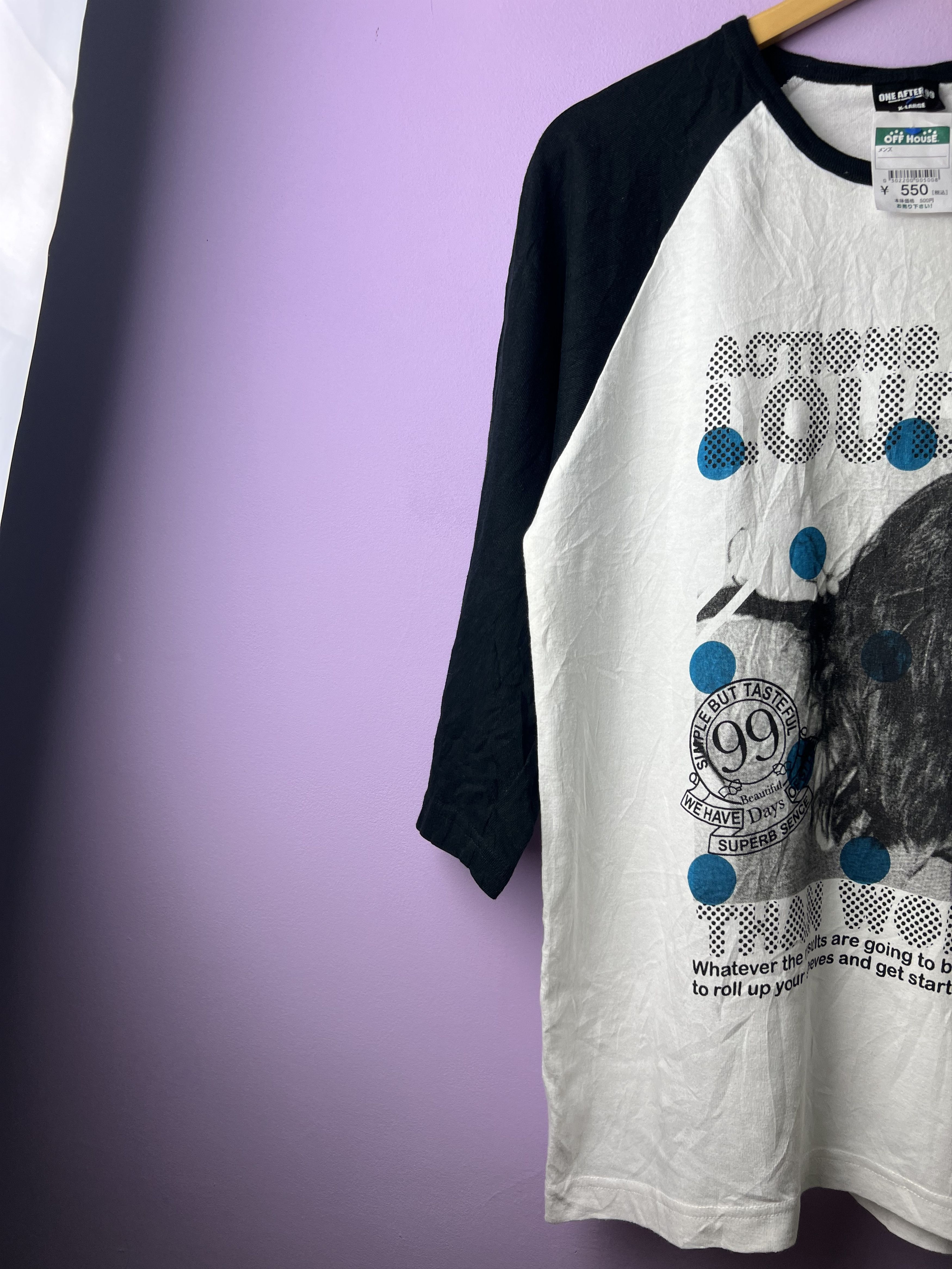 Japanese Brand 🔥One After 99 Action Speak Louder 3q Raglan Tees Size US M / EU 48-50 / 2 - 4 Thumbnail
