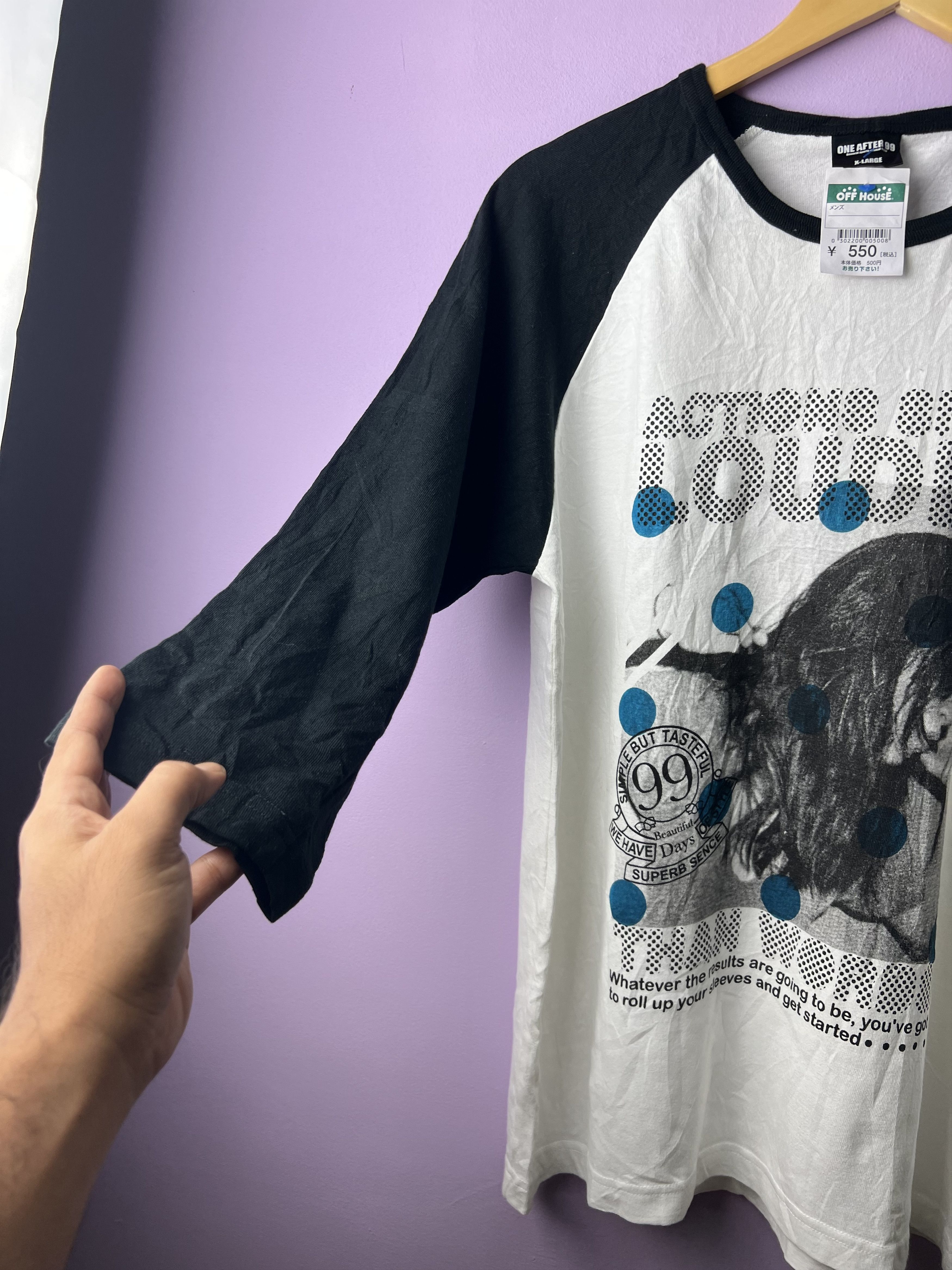 Japanese Brand 🔥One After 99 Action Speak Louder 3q Raglan Tees Size US M / EU 48-50 / 2 - 8 Thumbnail