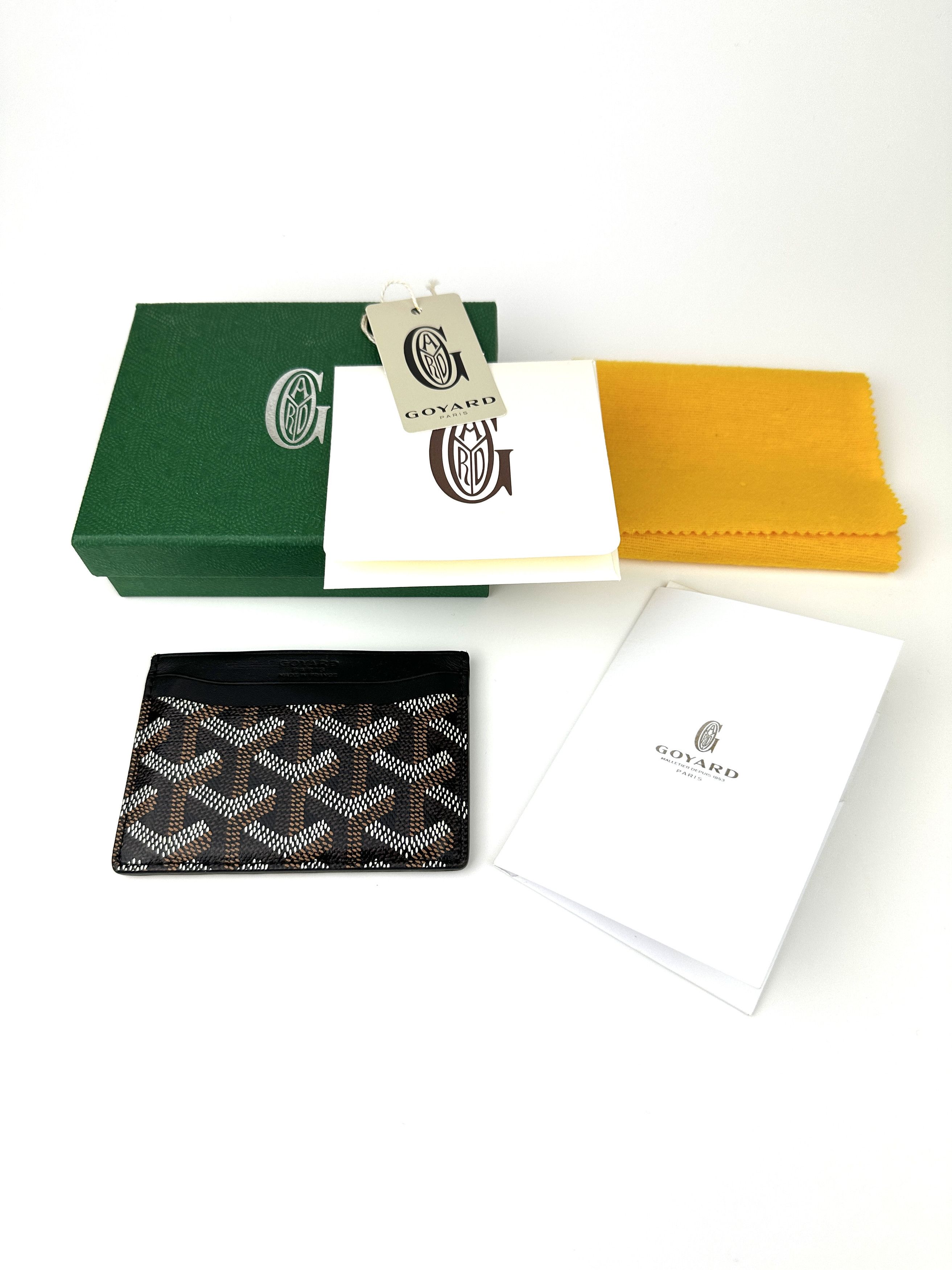 image of Goyard Saint Sulpice Monogram Cardholder Wallet in Black, Men's