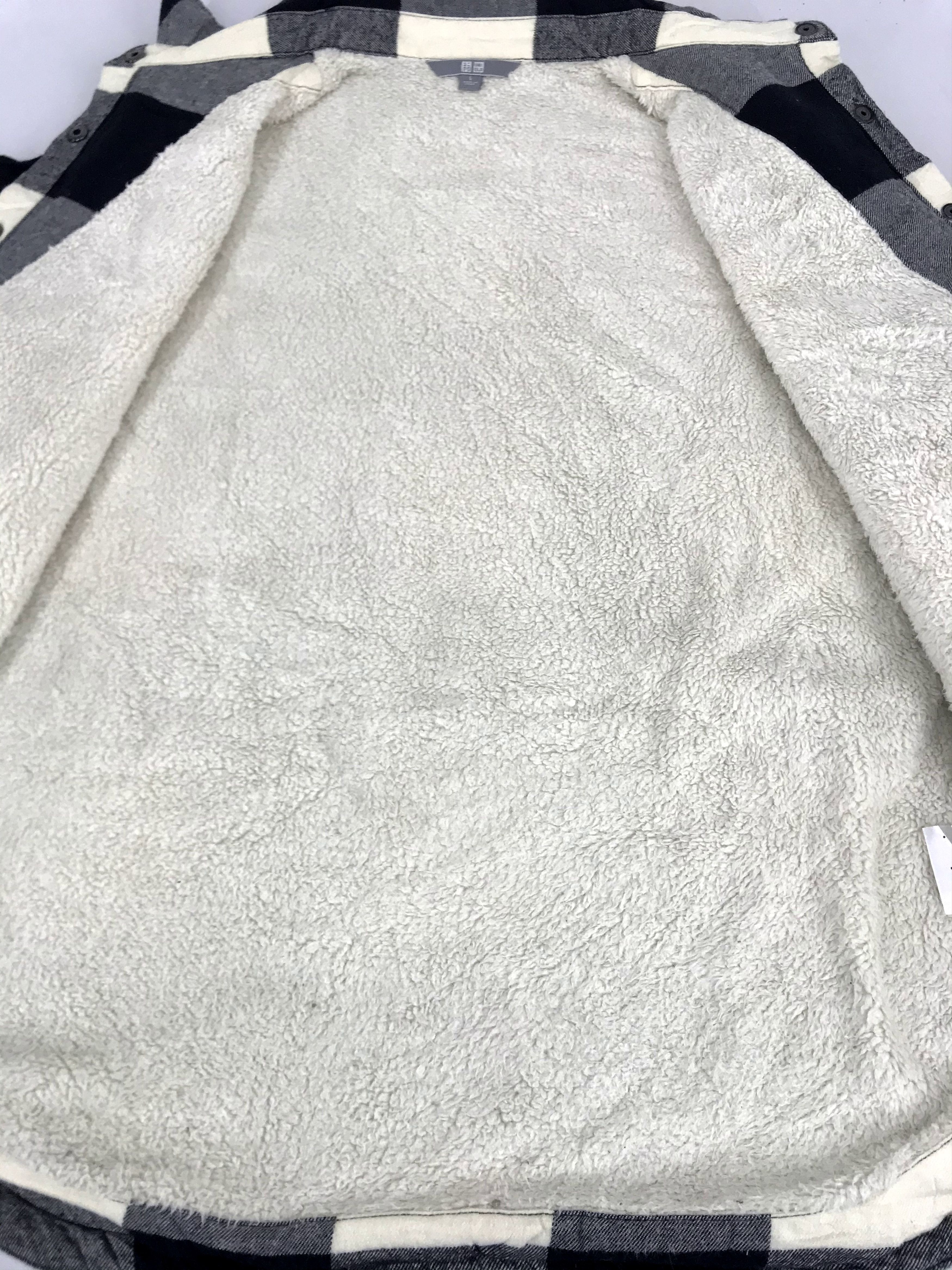 Japanese Brand Sherpa Flannel Uniqlo Shadow Plaid Check Striped Shirt Size US M / EU 48-50 / 2 - 4 Thumbnail