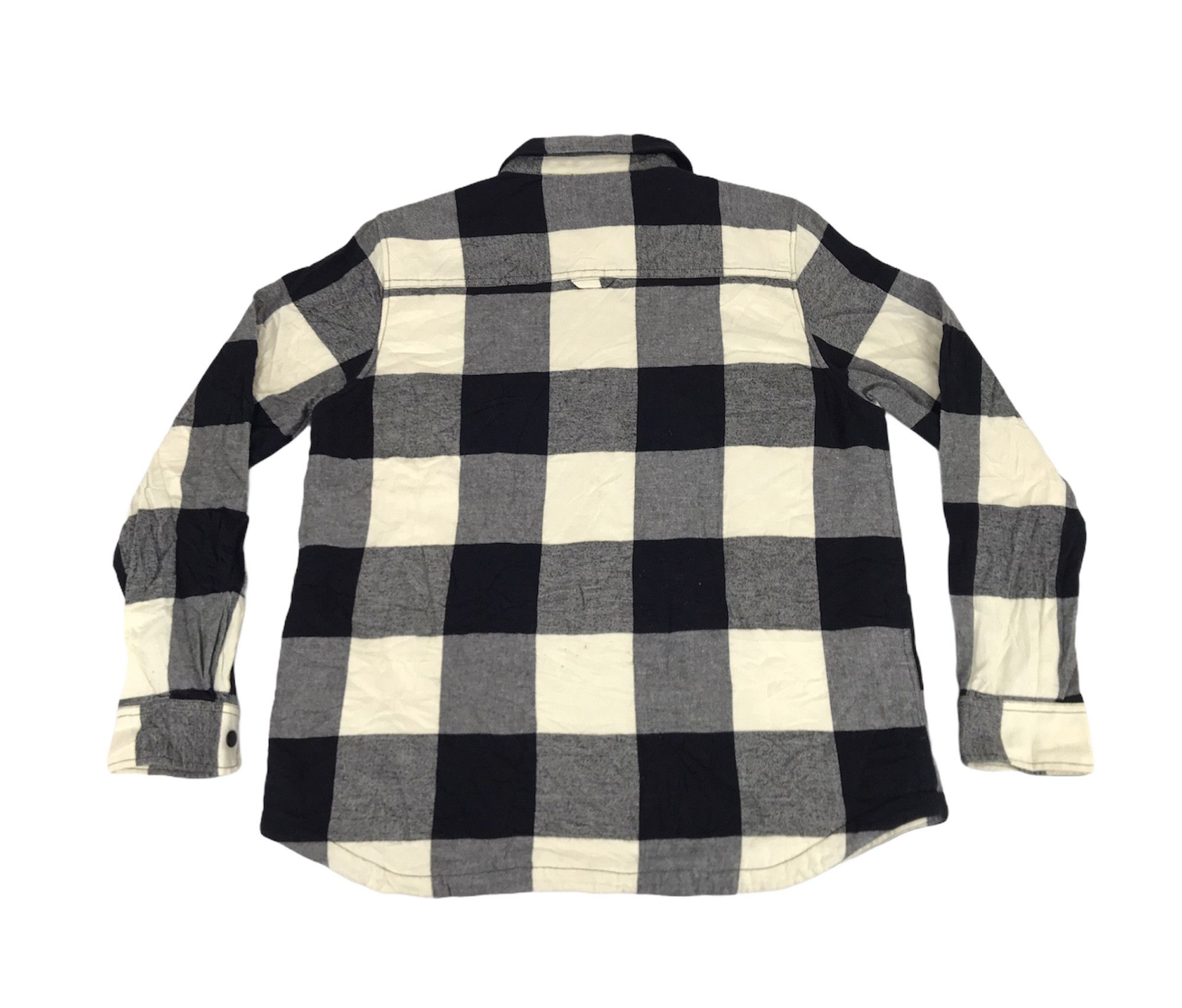 Japanese Brand Sherpa Flannel Uniqlo Shadow Plaid Check Striped Shirt Size US M / EU 48-50 / 2 - 6 Thumbnail