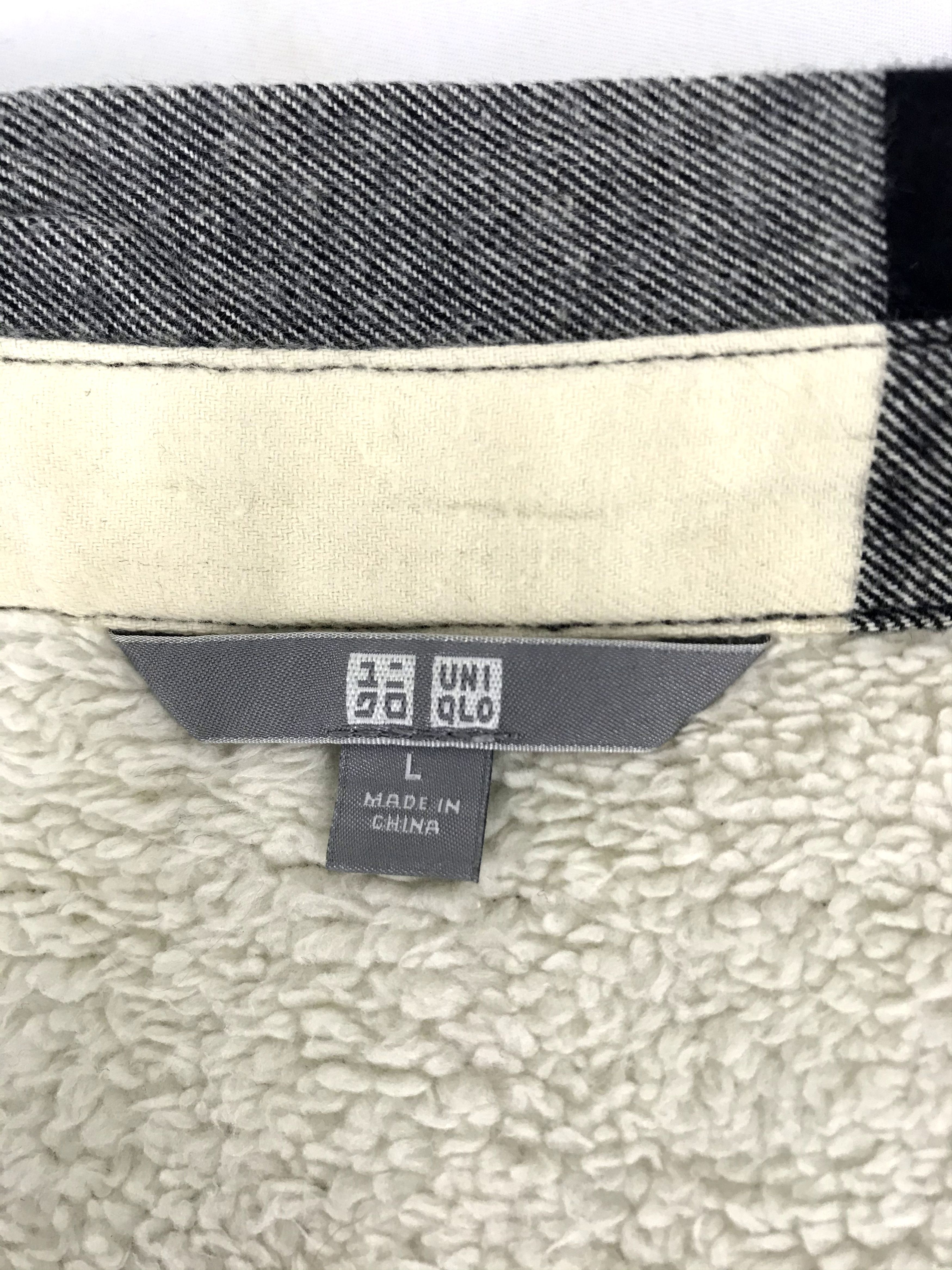Japanese Brand Sherpa Flannel Uniqlo Shadow Plaid Check Striped Shirt Size US M / EU 48-50 / 2 - 5 Thumbnail