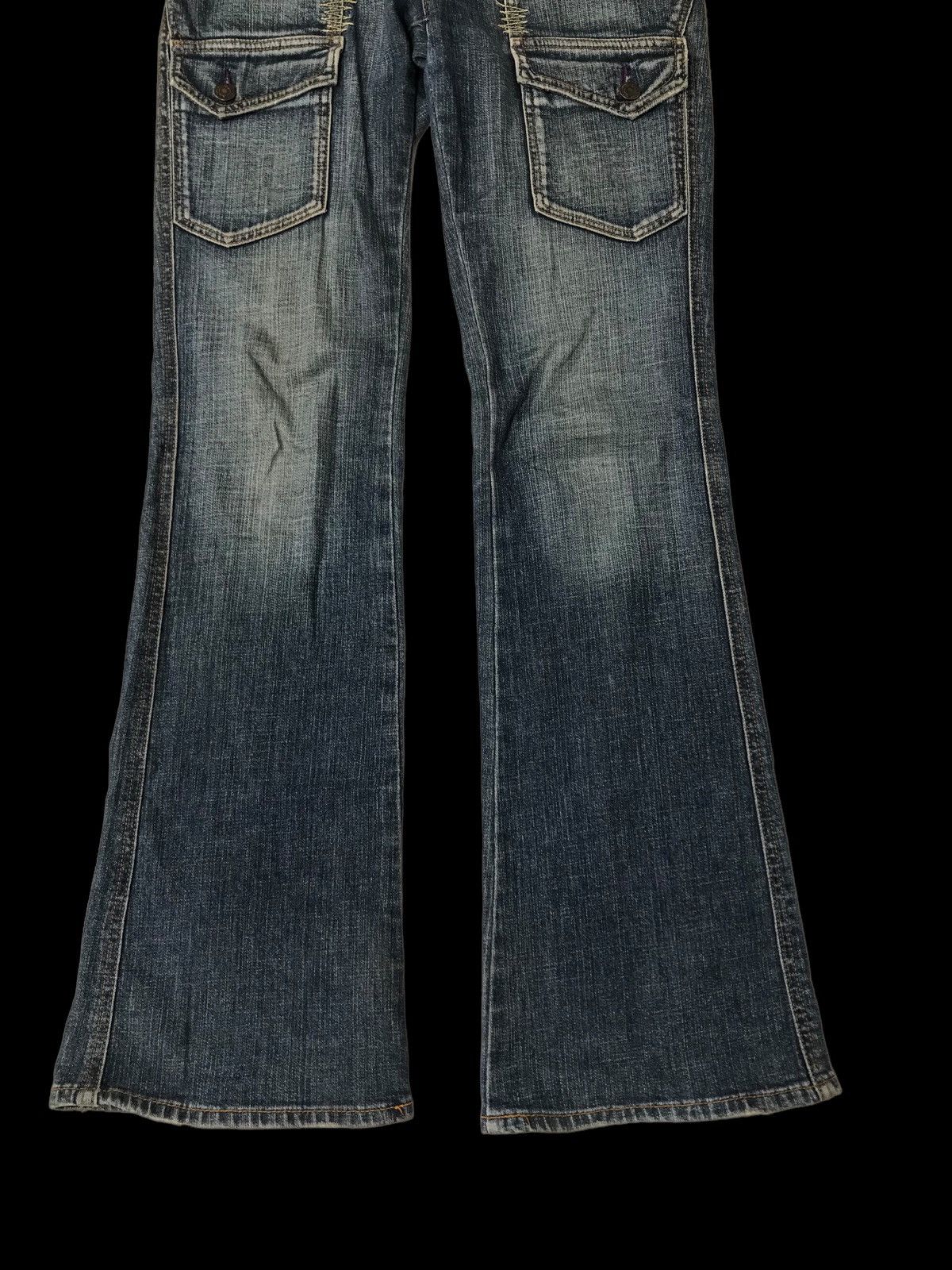 Hysteric Glamour × If Six Was Nine × Japanese Brand FLARED💥ROSE MASHION BUSHPANT DISTRESSED DENIM PANTS Size 31" - 3 Thumbnail