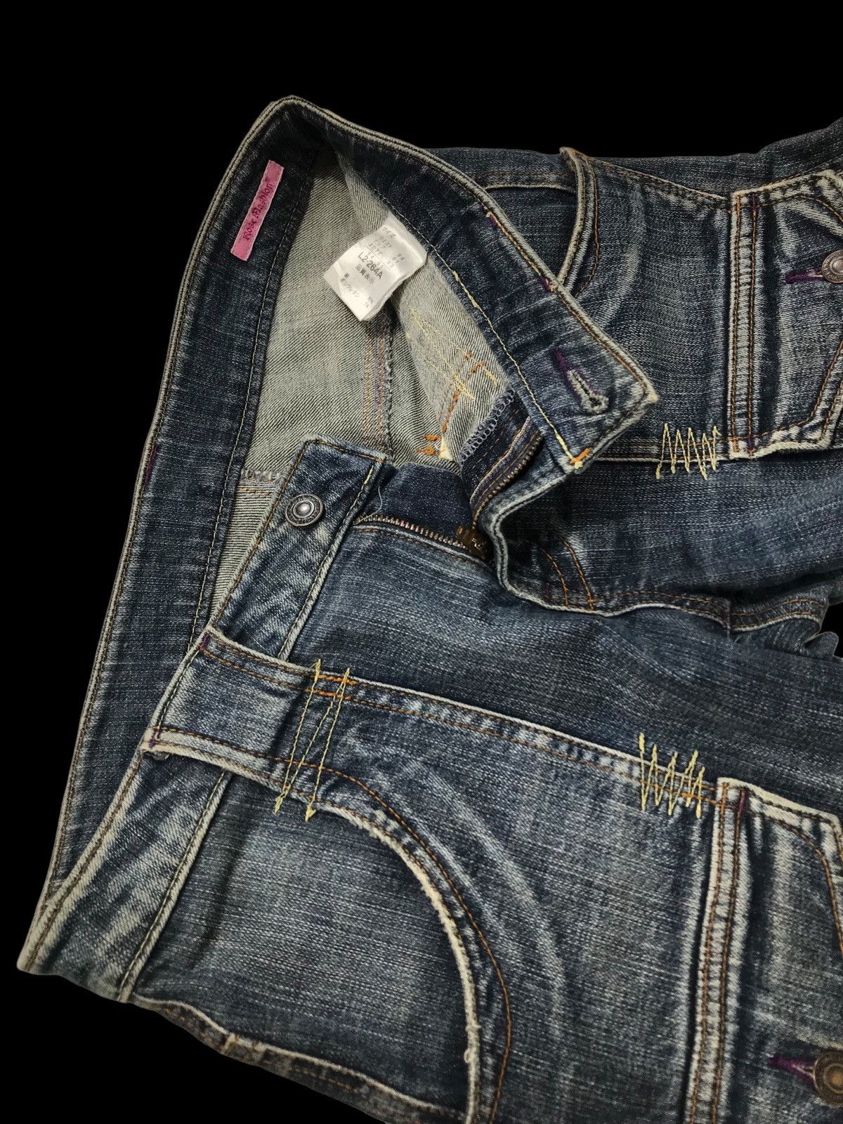 Hysteric Glamour × If Six Was Nine × Japanese Brand FLARED💥ROSE MASHION BUSHPANT DISTRESSED DENIM PANTS Size 31" - 7 Thumbnail