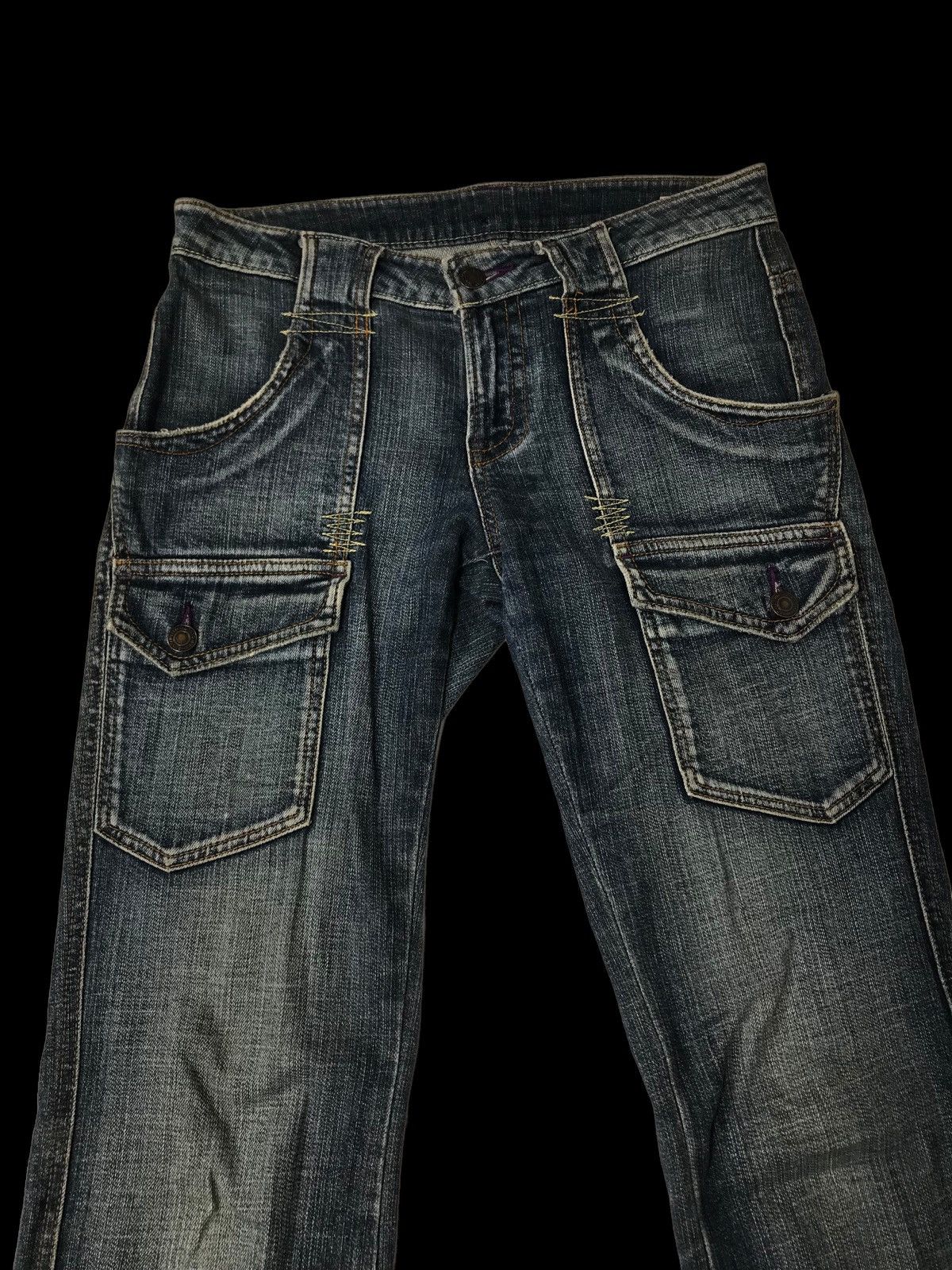 Hysteric Glamour × If Six Was Nine × Japanese Brand FLARED💥ROSE MASHION BUSHPANT DISTRESSED DENIM PANTS Size 31" - 2 Thumbnail