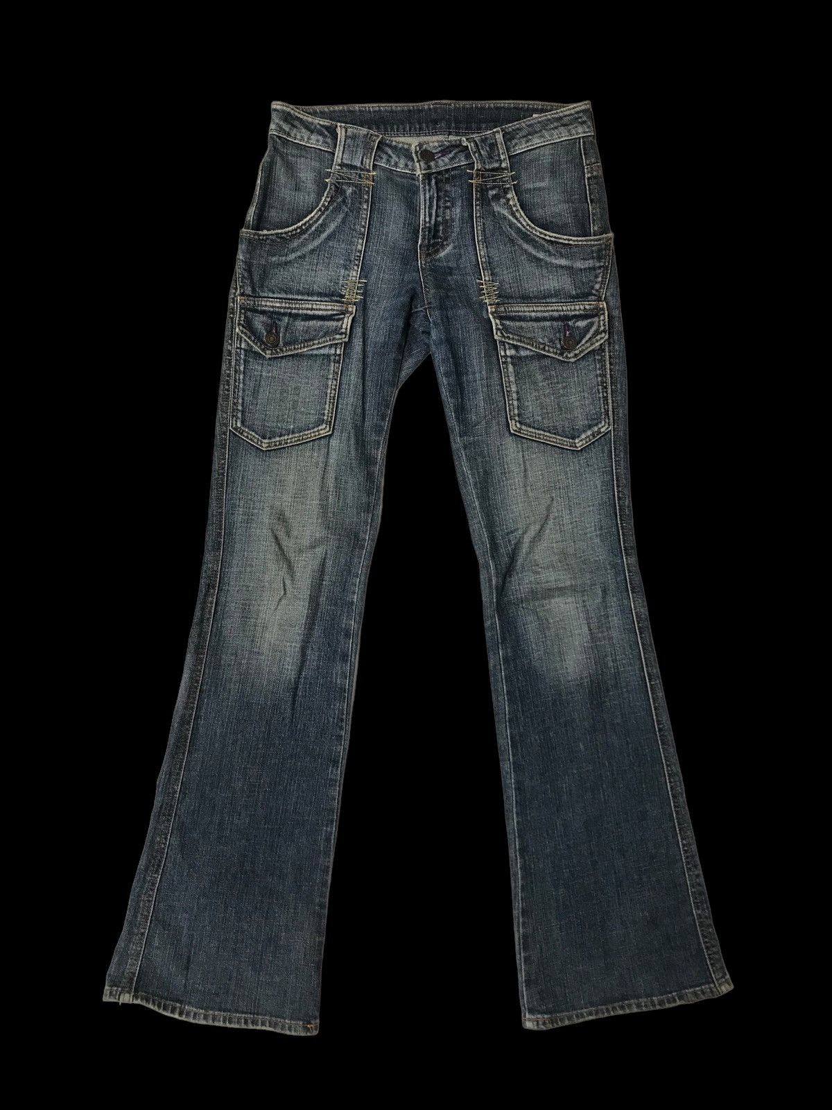 Hysteric Glamour × If Six Was Nine × Japanese Brand FLARED💥ROSE MASHION BUSHPANT DISTRESSED DENIM PANTS Size 31" - 1 Thumbnail