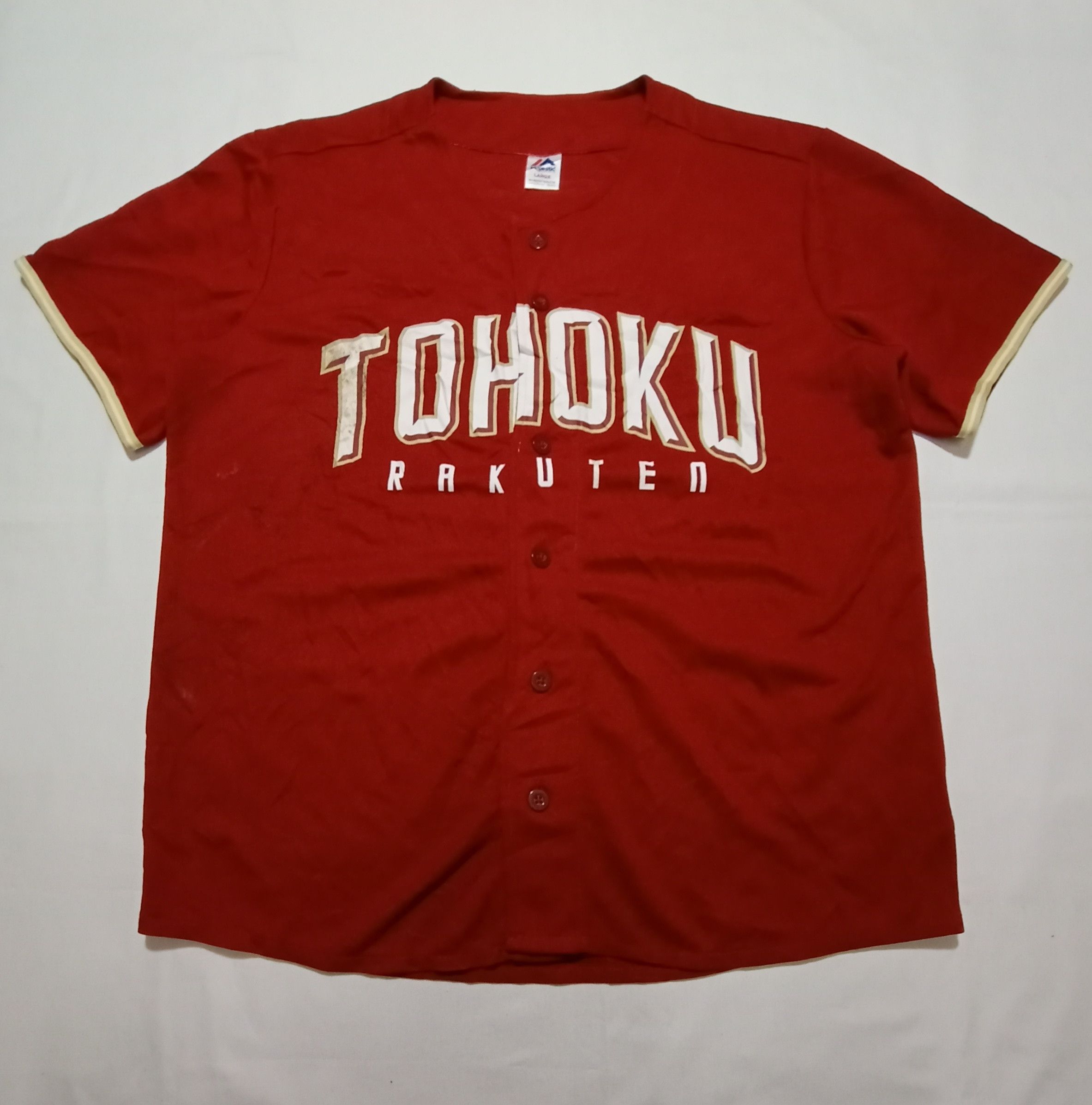 image of Tohoku Rakuten Eagles Npb Japan Baseball Jersey in Dark Red, Men's (Size Large)