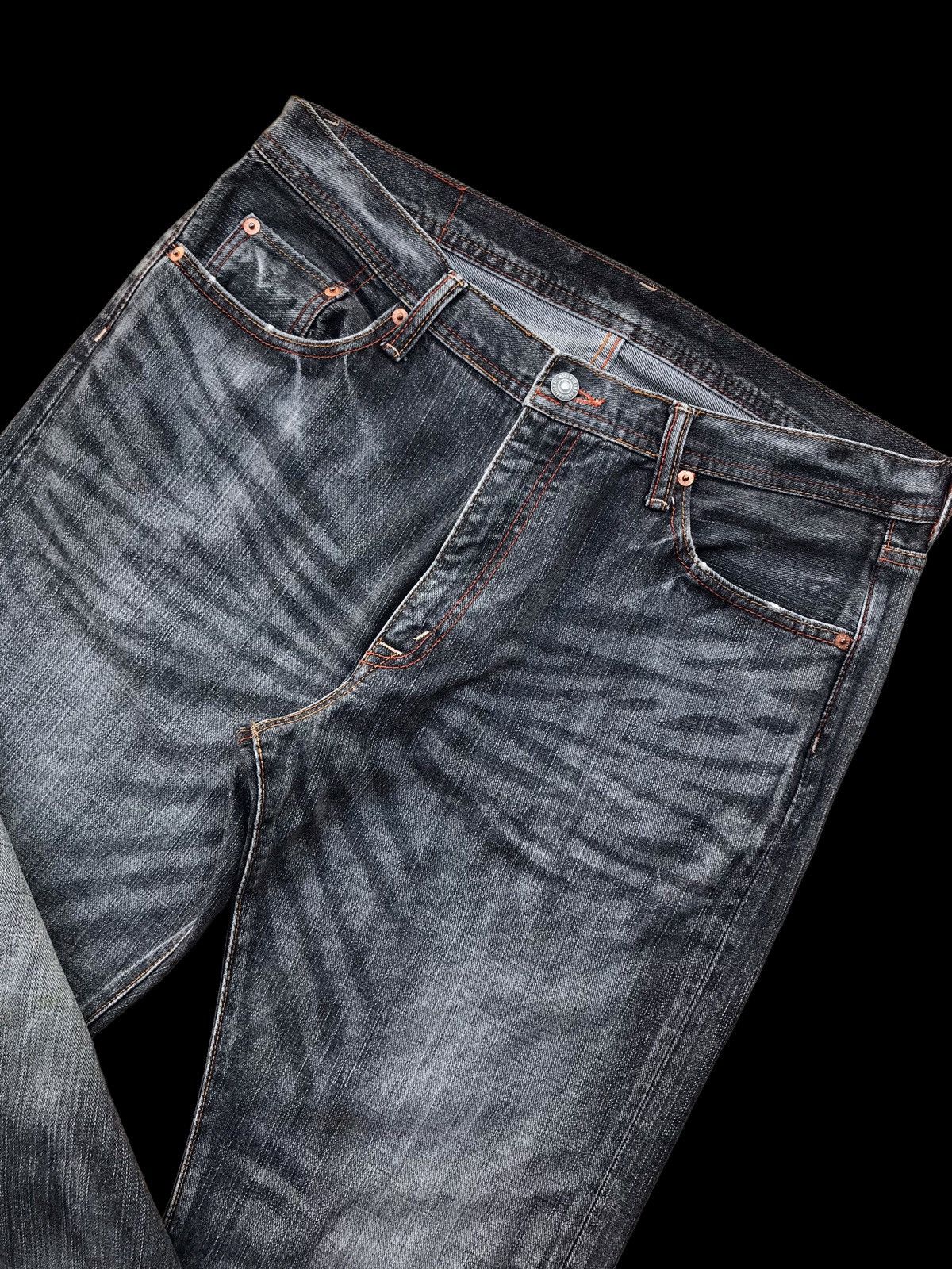 Hysteric Glamour × If Six Was Nine DISTRESSED💥GL Heart Limited Washed Black Denim Jeans Pants Size US 34 / EU 50 - 4 Thumbnail
