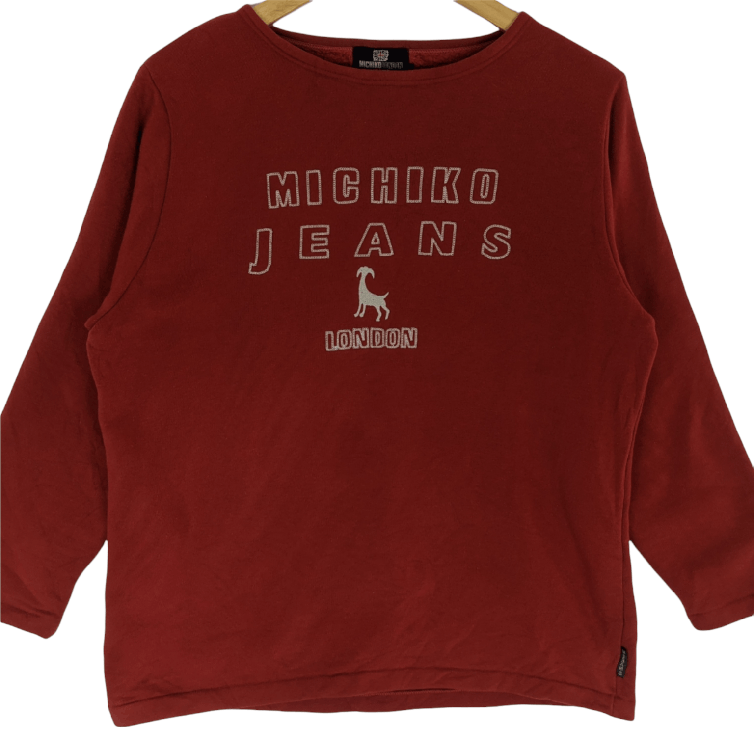 Michiko Koshino × Michiko Koshino London MICHIKO LONDON Jeans Spell Out Jumper Sweatshirt Size L / US 10 / IT 46 - 2 Thumbnail