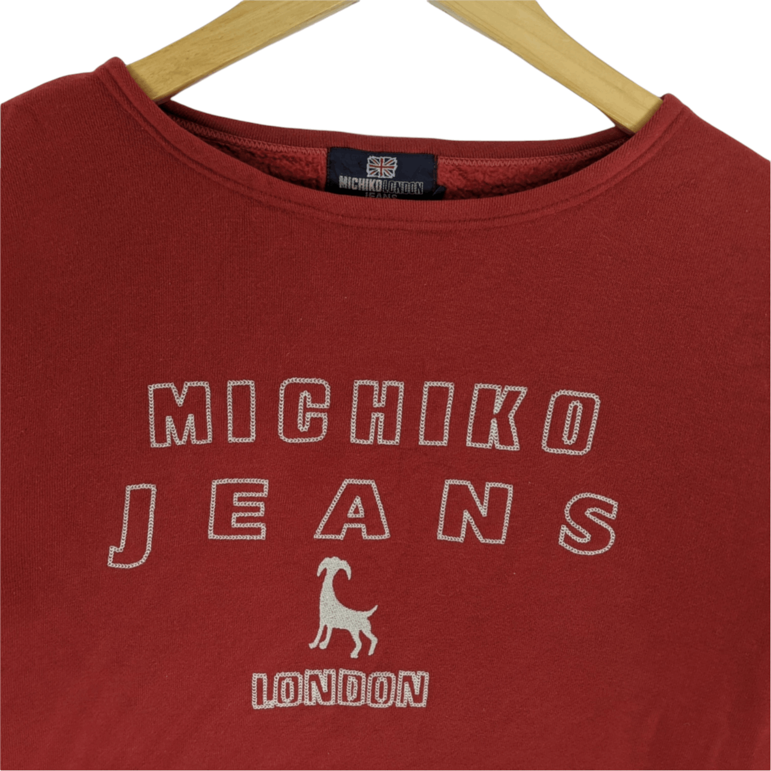 Michiko Koshino × Michiko Koshino London MICHIKO LONDON Jeans Spell Out Jumper Sweatshirt Size L / US 10 / IT 46 - 4 Thumbnail