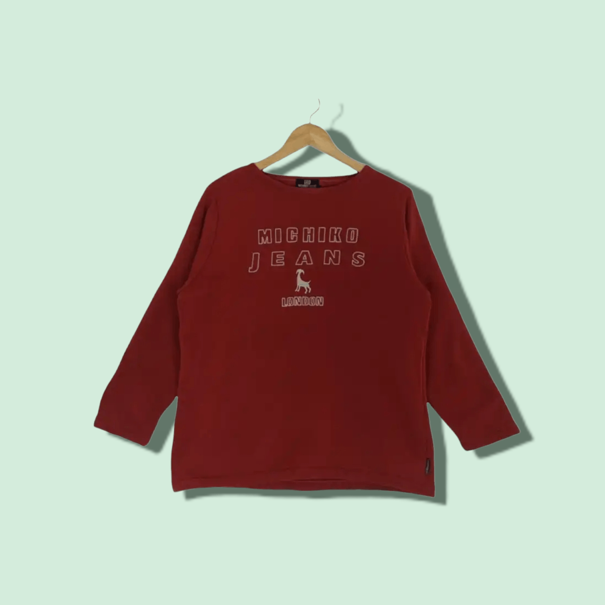 Michiko Koshino × Michiko Koshino London MICHIKO LONDON Jeans Spell Out Jumper Sweatshirt Size L / US 10 / IT 46 - 1 Thumbnail