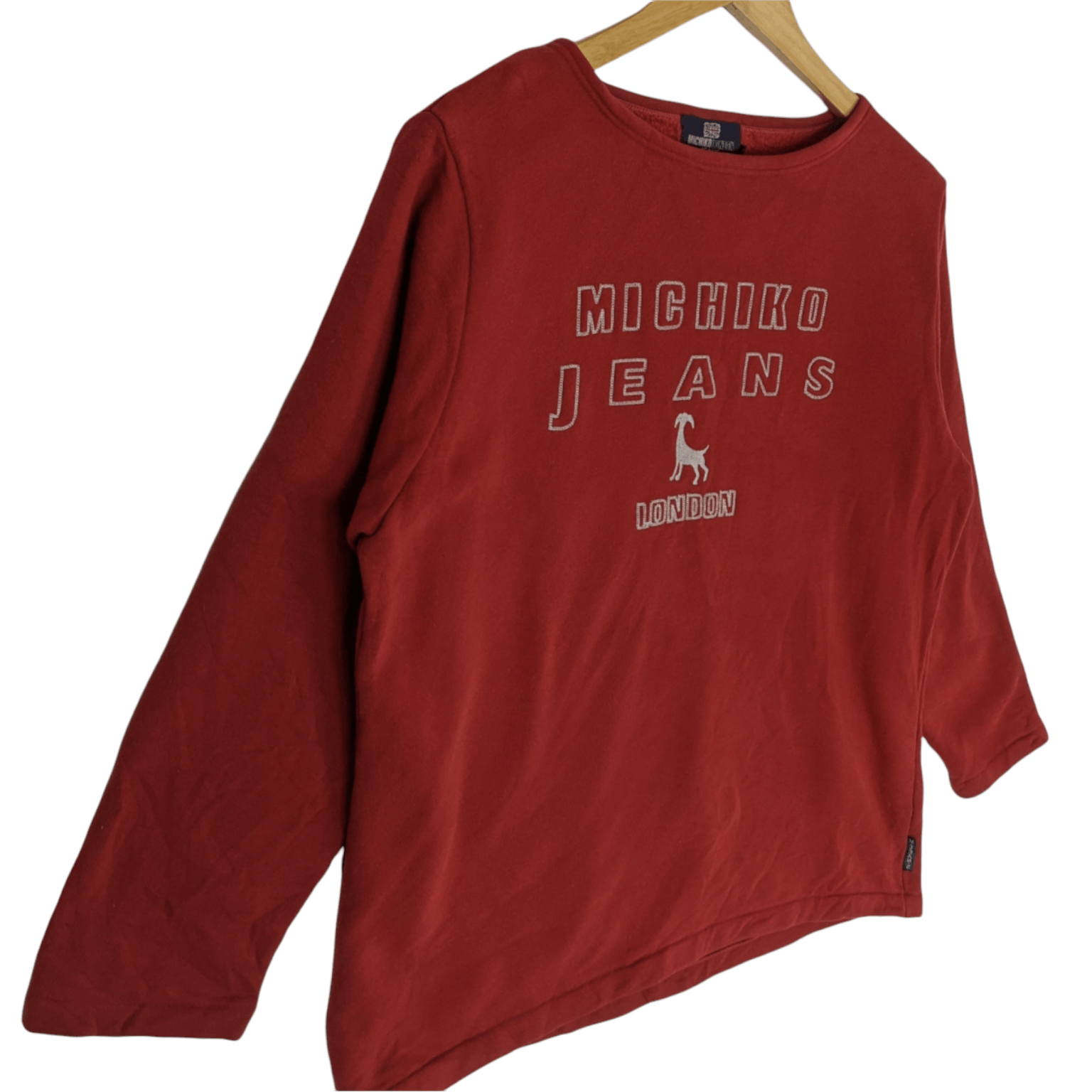 Michiko Koshino × Michiko Koshino London MICHIKO LONDON Jeans Spell Out Jumper Sweatshirt Size L / US 10 / IT 46 - 3 Thumbnail