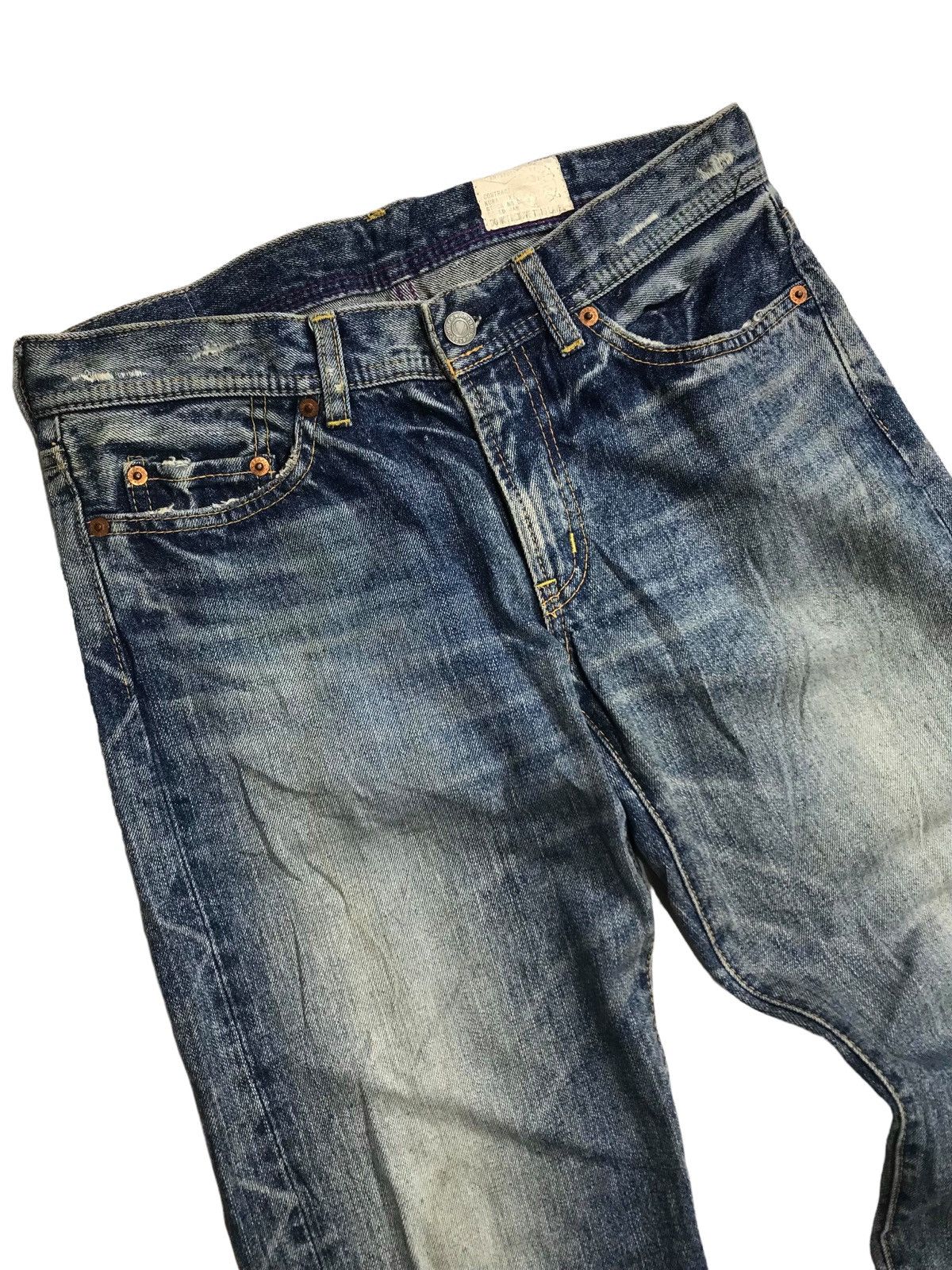 Japanese Brand Checked💥Antgauge Kurashika Straight Cut Denim Pants Size US 29 - 3 Thumbnail