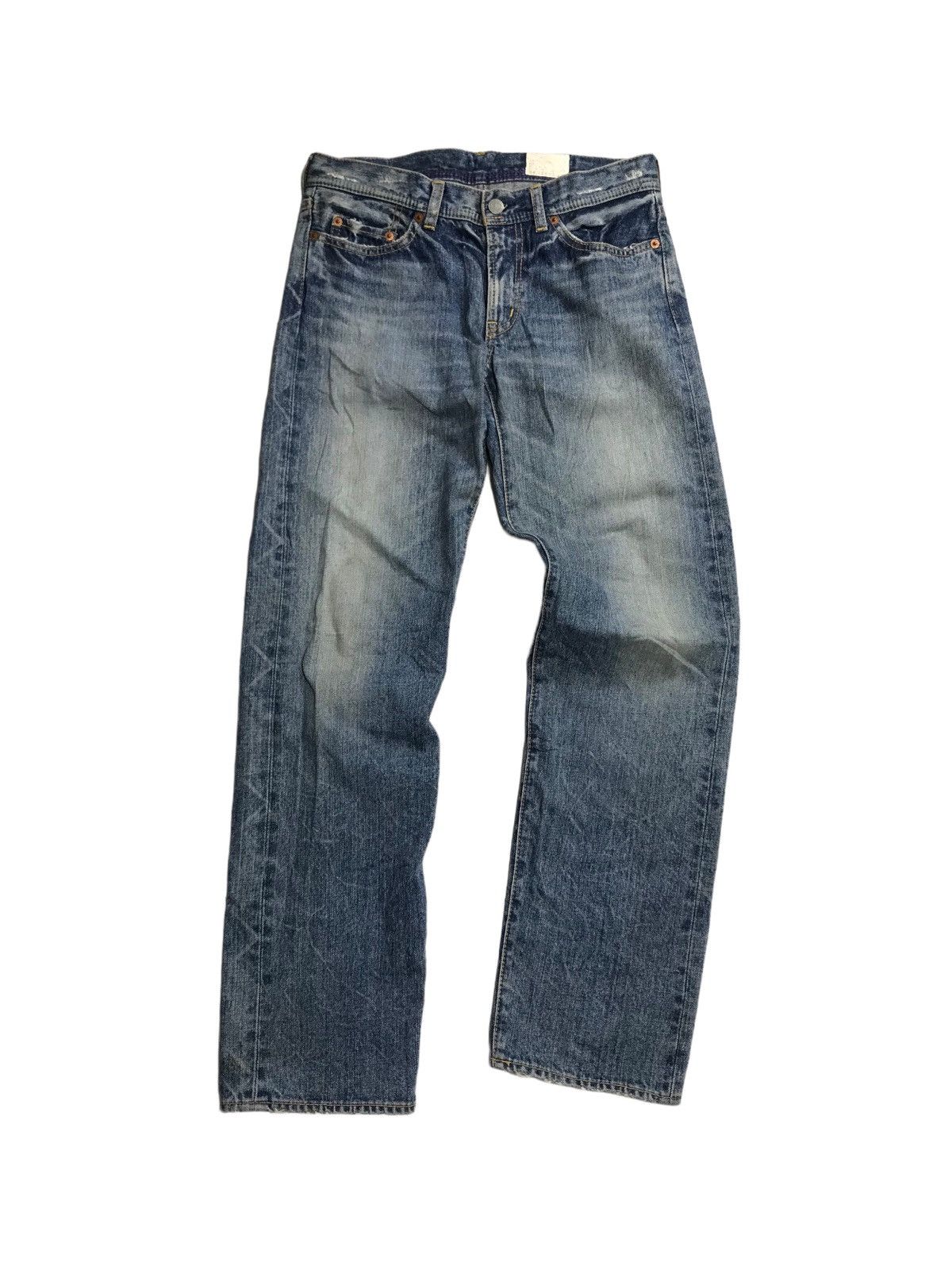 Japanese Brand Checked💥Antgauge Kurashika Straight Cut Denim Pants Size US 29 - 2 Thumbnail