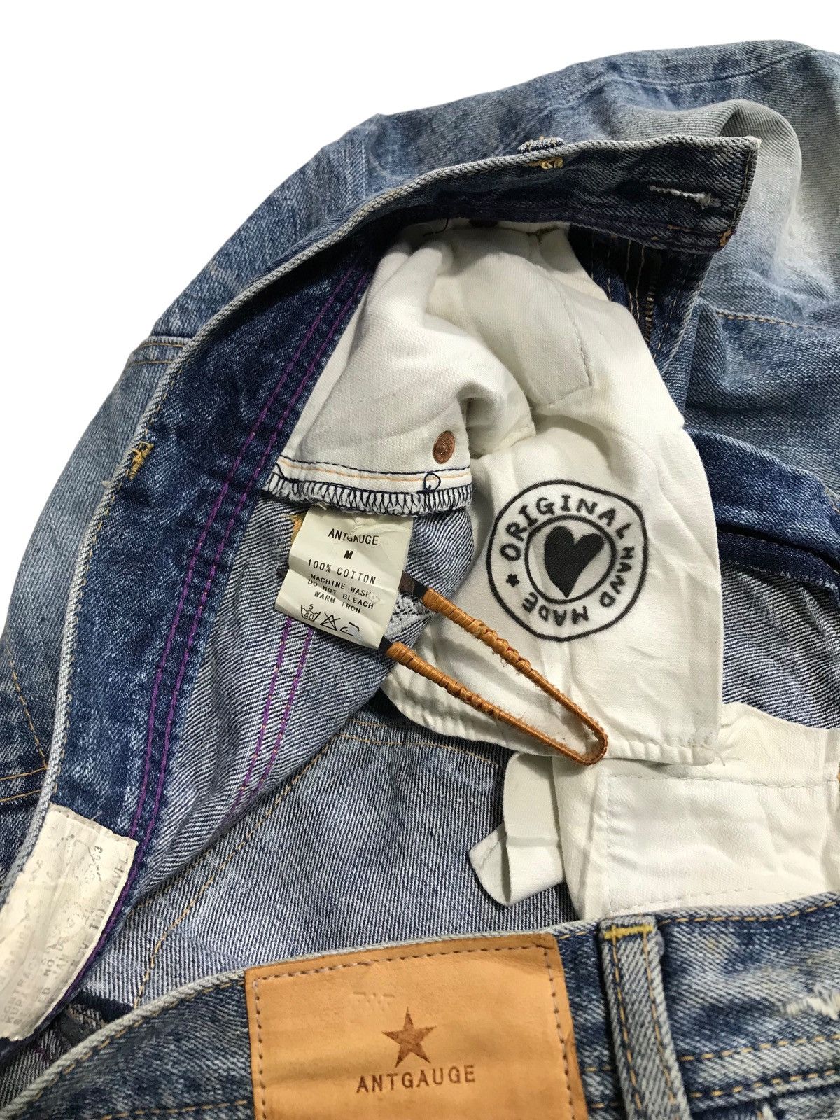 Japanese Brand Checked💥Antgauge Kurashika Straight Cut Denim Pants Size US 29 - 11 Thumbnail