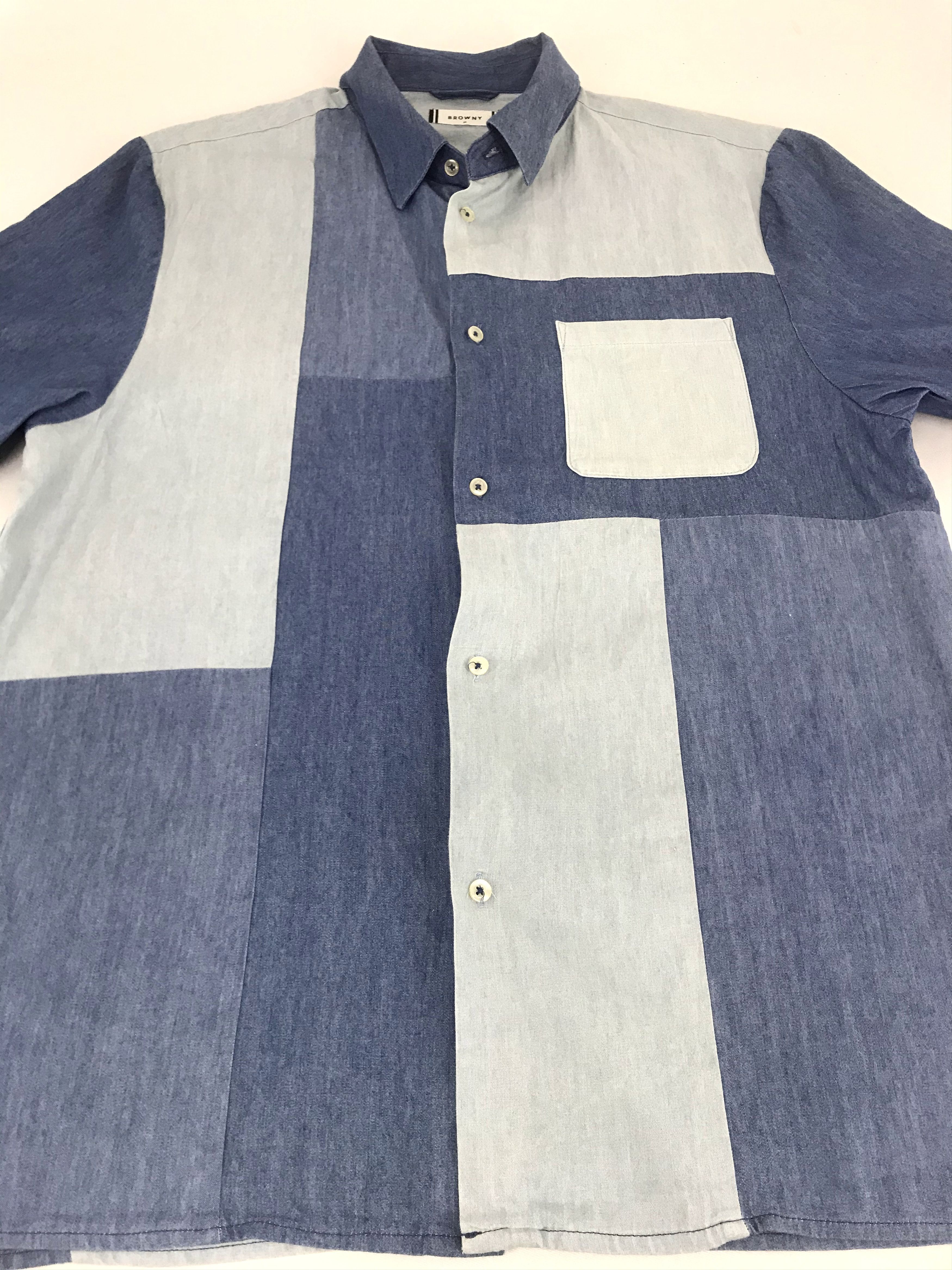 Other Vintage Style Browny Crazy Patchwork Design Button Up Denim Size US M / EU 48-50 / 2 - 2 Thumbnail