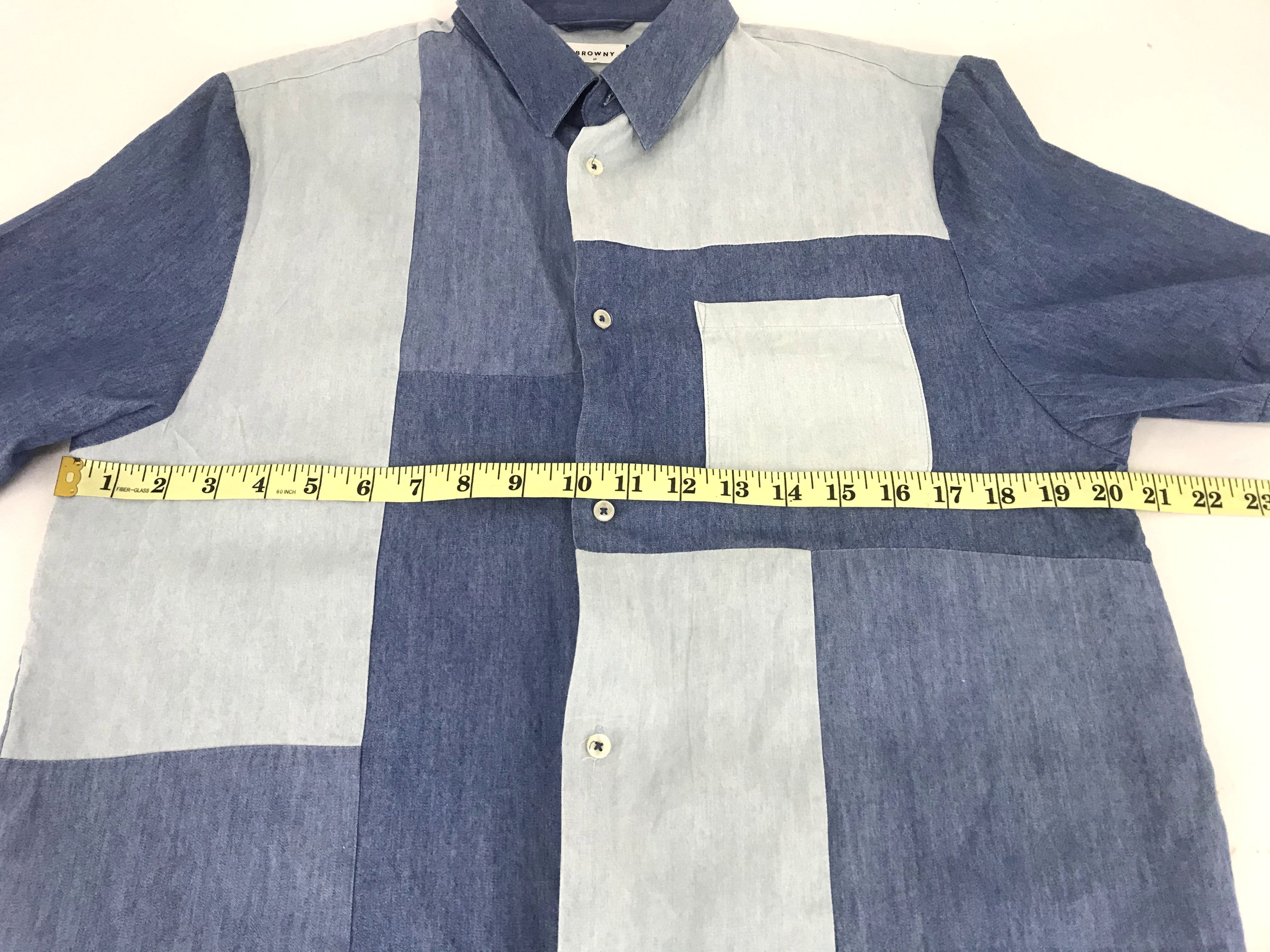 Other Vintage Style Browny Crazy Patchwork Design Button Up Denim Size US M / EU 48-50 / 2 - 8 Thumbnail