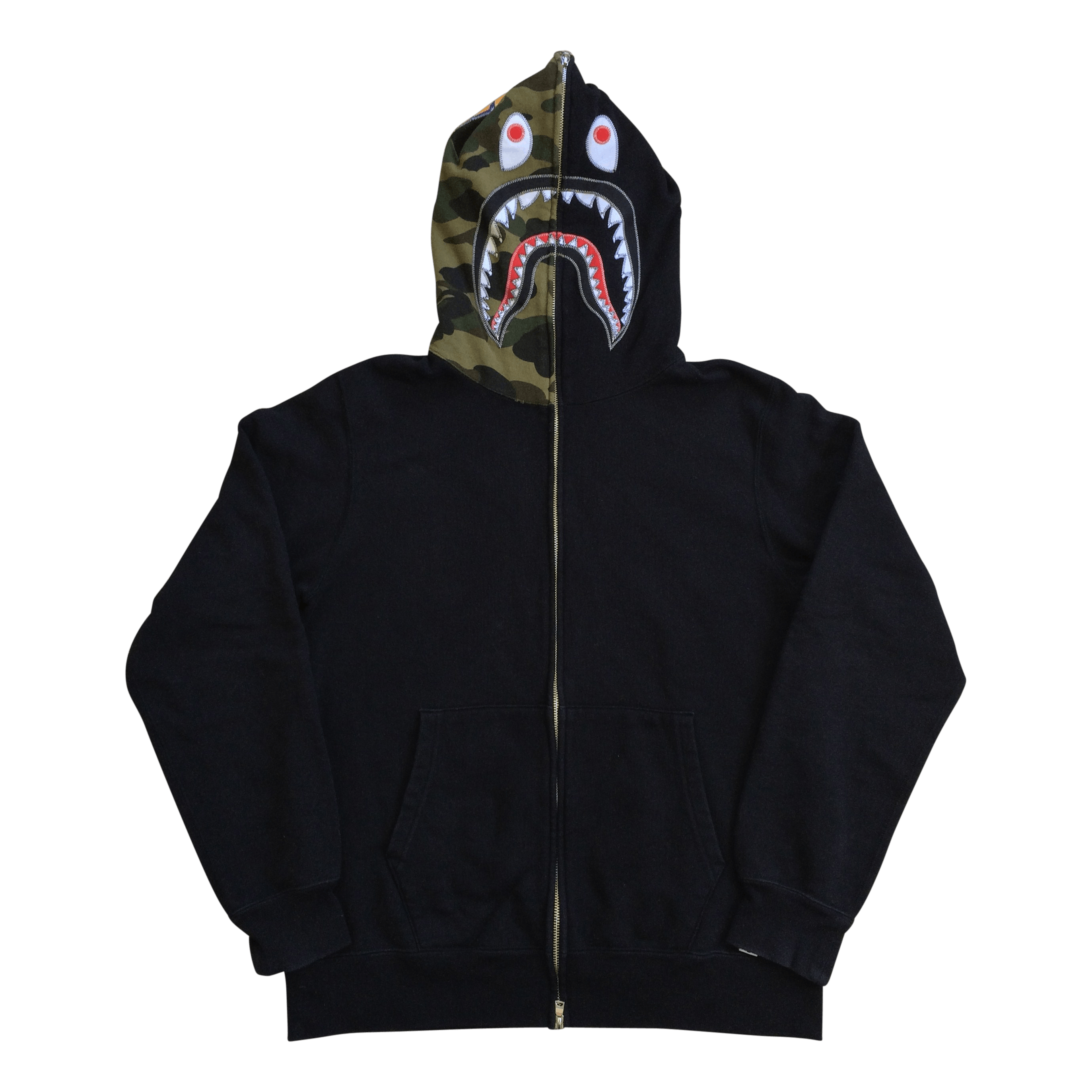 Bape 1st Camo Shark Applique Full Zip Hoodie Size US XL / EU 56 / 4 - 1 Thumbnail