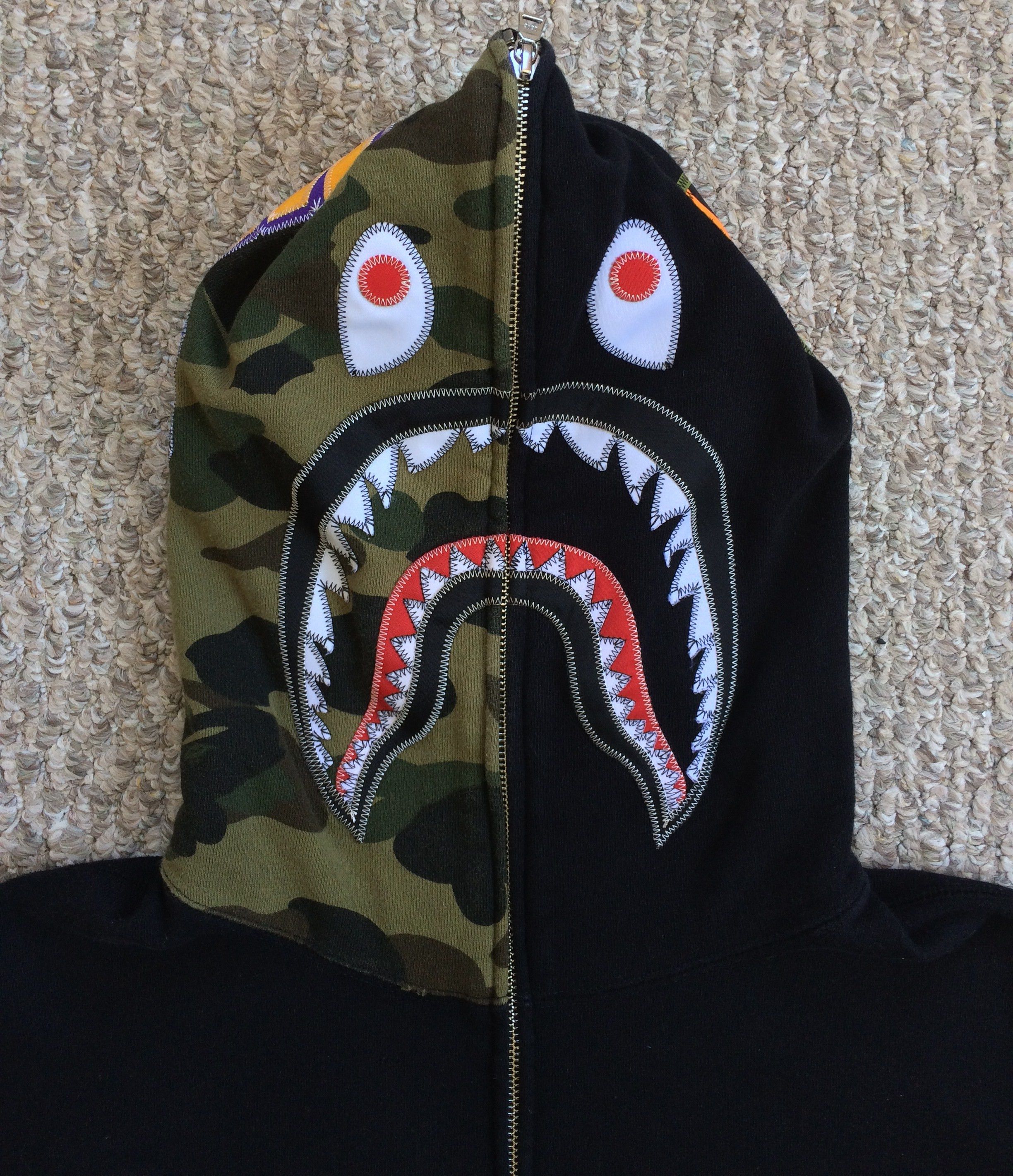 Bape 1st Camo Shark Applique Full Zip Hoodie Size US XL / EU 56 / 4 - 3 Thumbnail