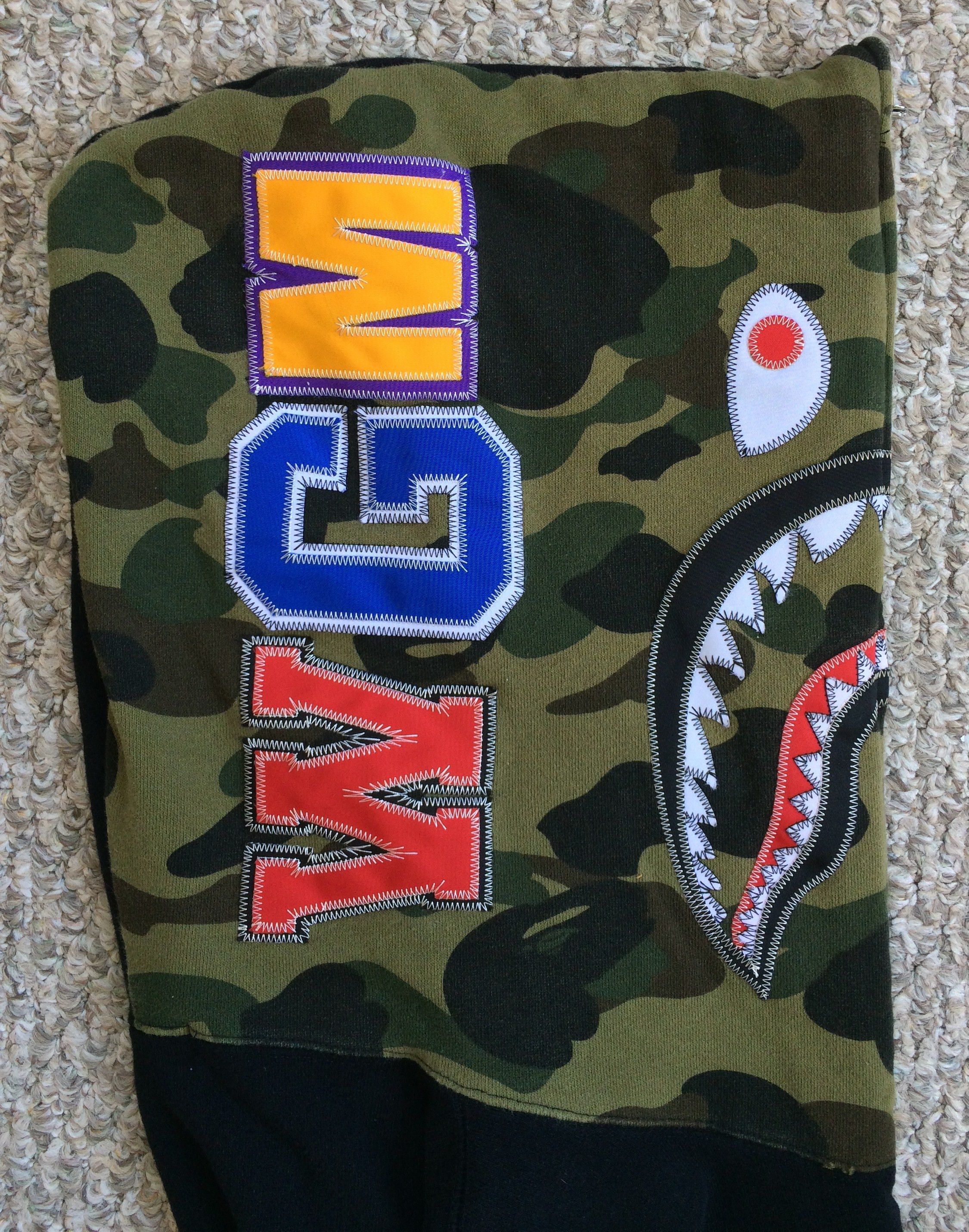 Bape 1st Camo Shark Applique Full Zip Hoodie Size US XL / EU 56 / 4 - 4 Thumbnail