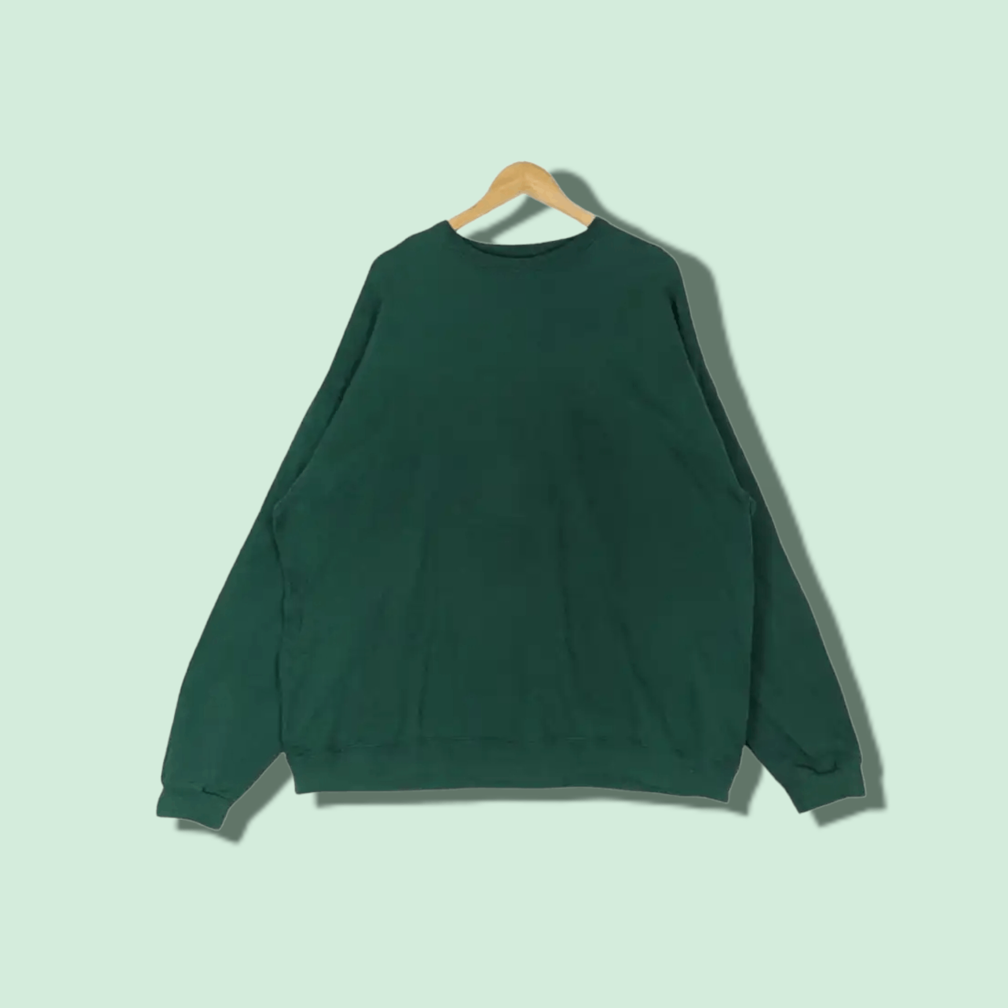 American Apparel HANES Green Plain Jumper Sweatshirt Size US XXL / EU 58 / 5 - 1 Thumbnail
