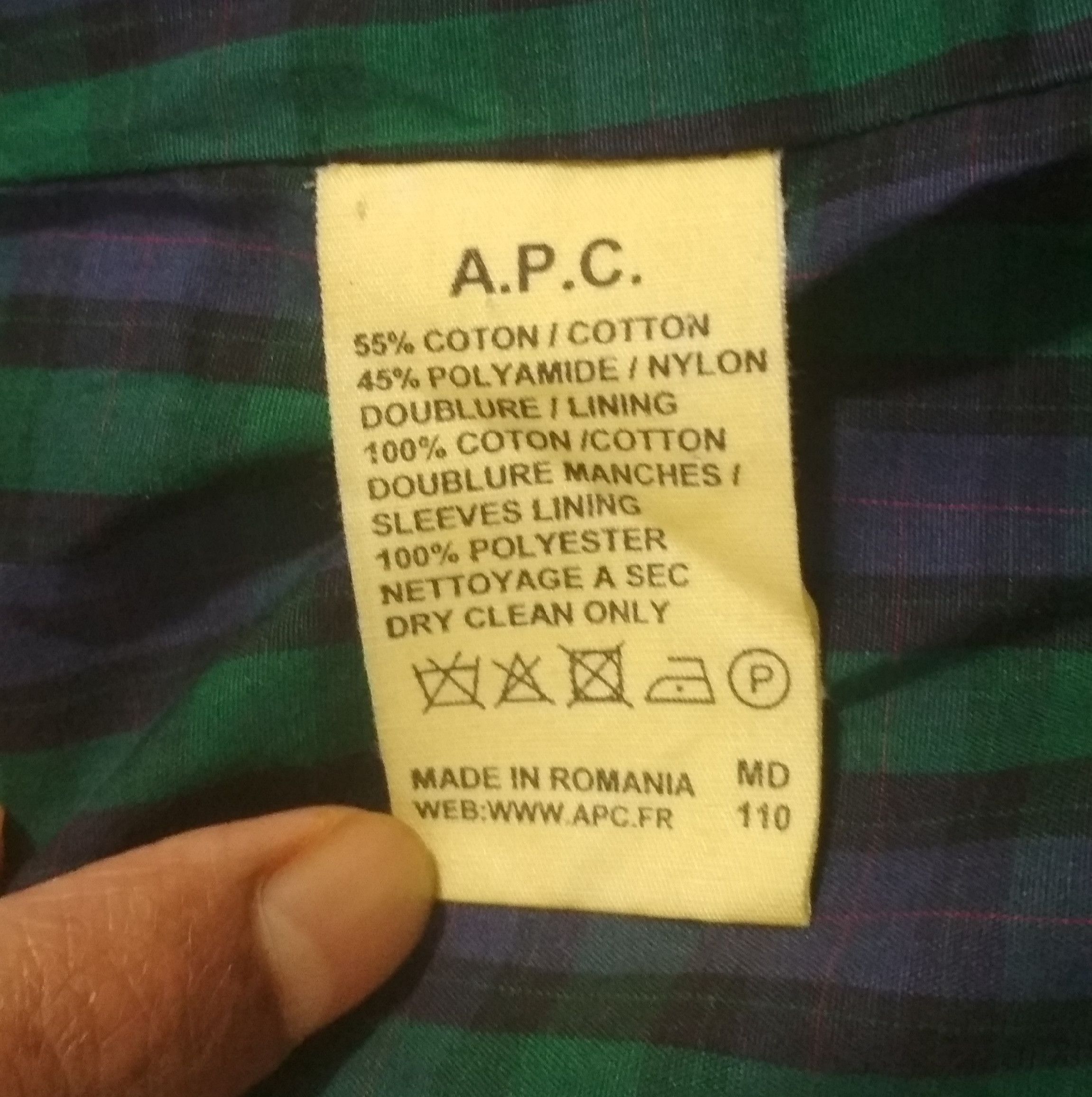 A.P.C. × Designer Vintage Jacket Trench Coat By A.P.C Romania Size US M / EU 48-50 / 2 - 3 Thumbnail