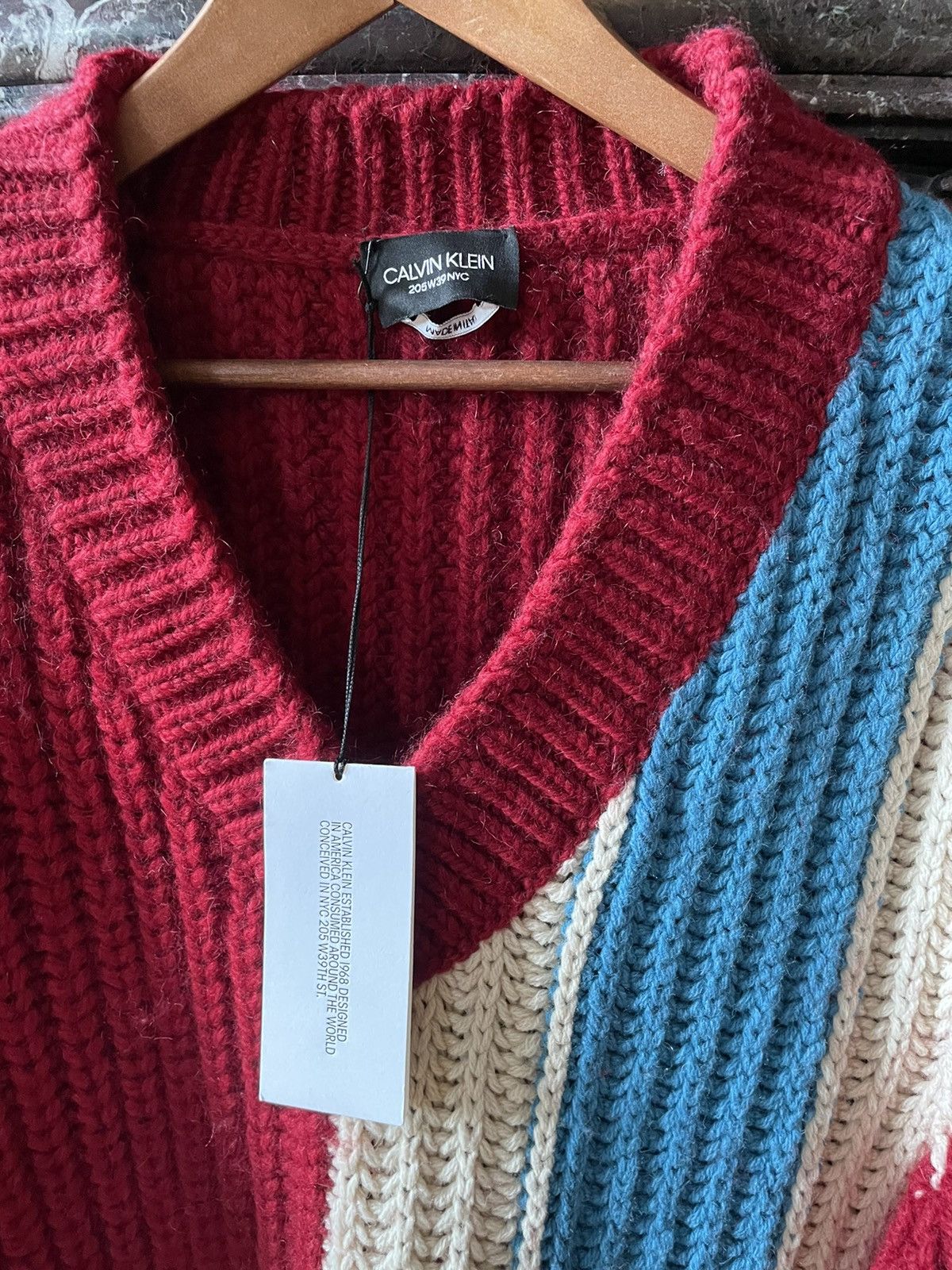 Calvin Klein 205W39NYC × Raf Simons FW18 Oversized V-neck Knit Size US XS / EU 42 / 0 - 3 Thumbnail