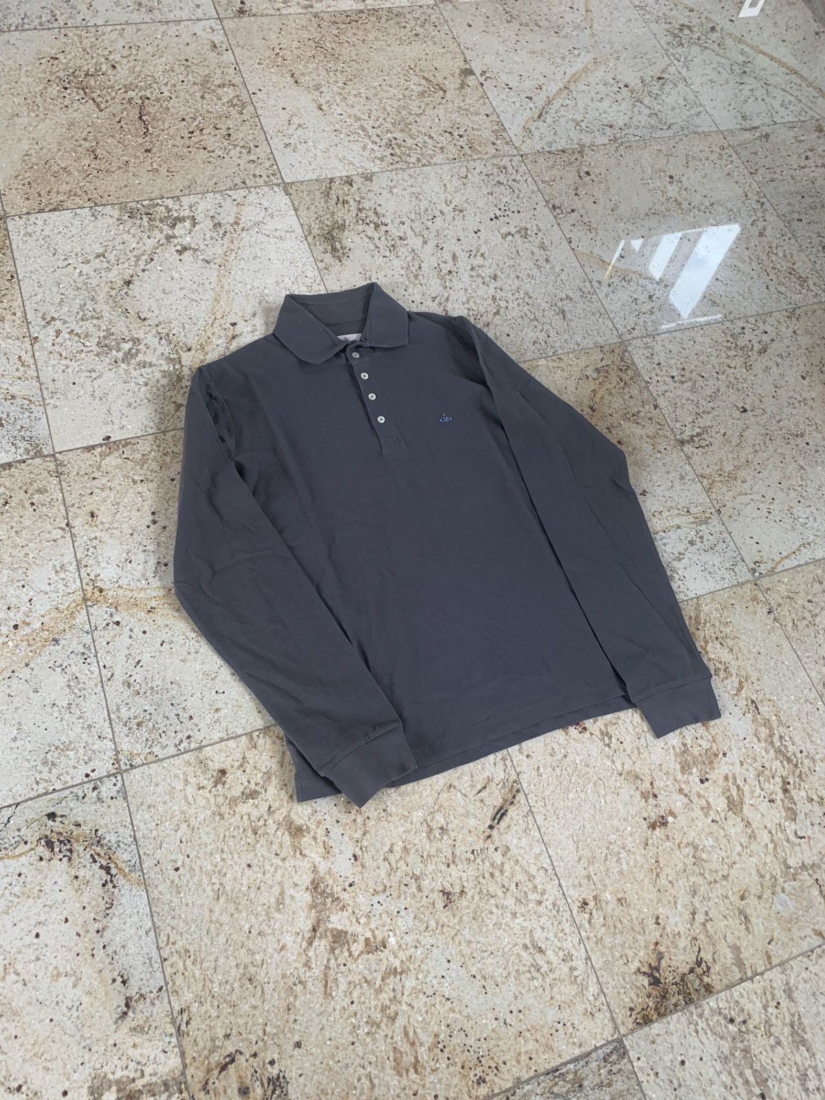 Vivienne Westwood o1rshd1 Grey, LS Chest Embroidered Size US XL / EU 56 / 4 - 9 Thumbnail