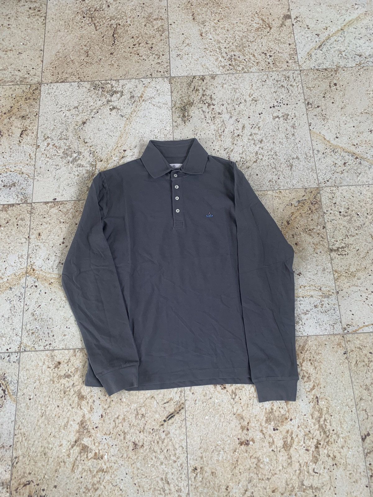Vivienne Westwood o1rshd1 Grey, LS Chest Embroidered Size US XL / EU 56 / 4 - 5 Thumbnail