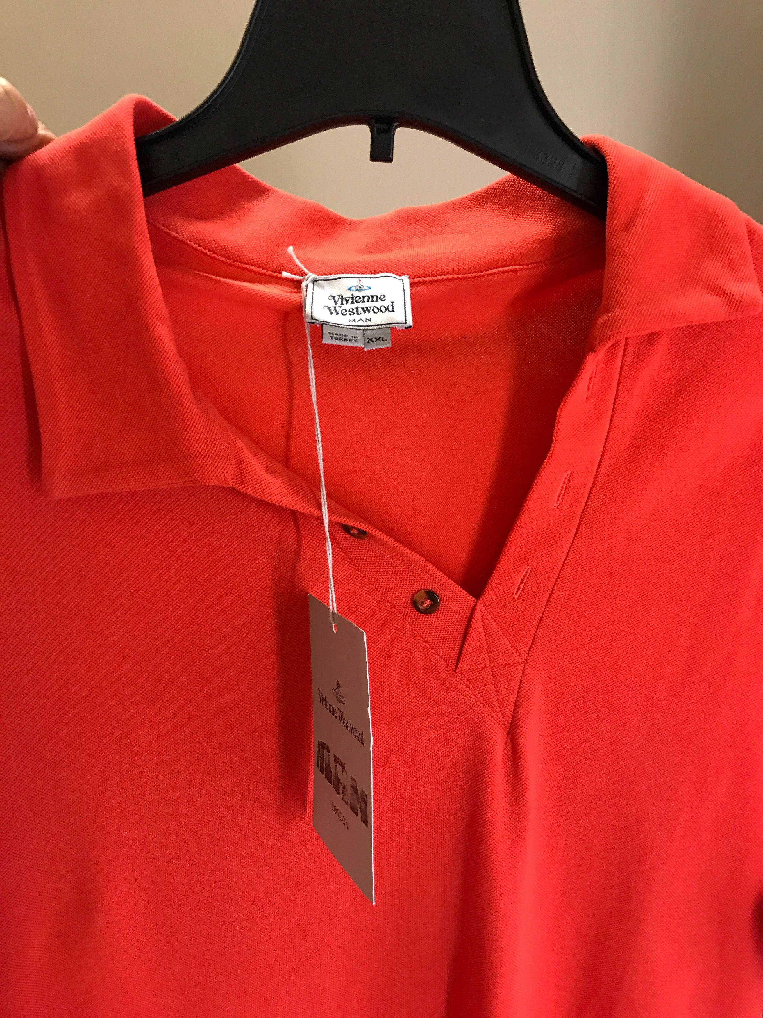 Vivienne Westwood V Neck Orange Polo Size US XXL / EU 58 / 5 - 2 Thumbnail